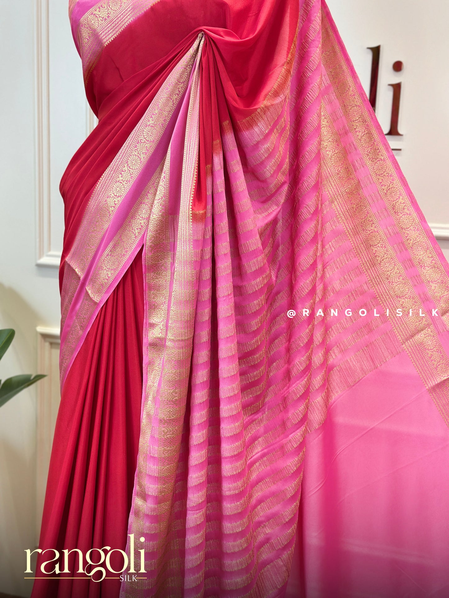 Graceful Semi Mysore Silk Saree with Bentex Border - Post 706