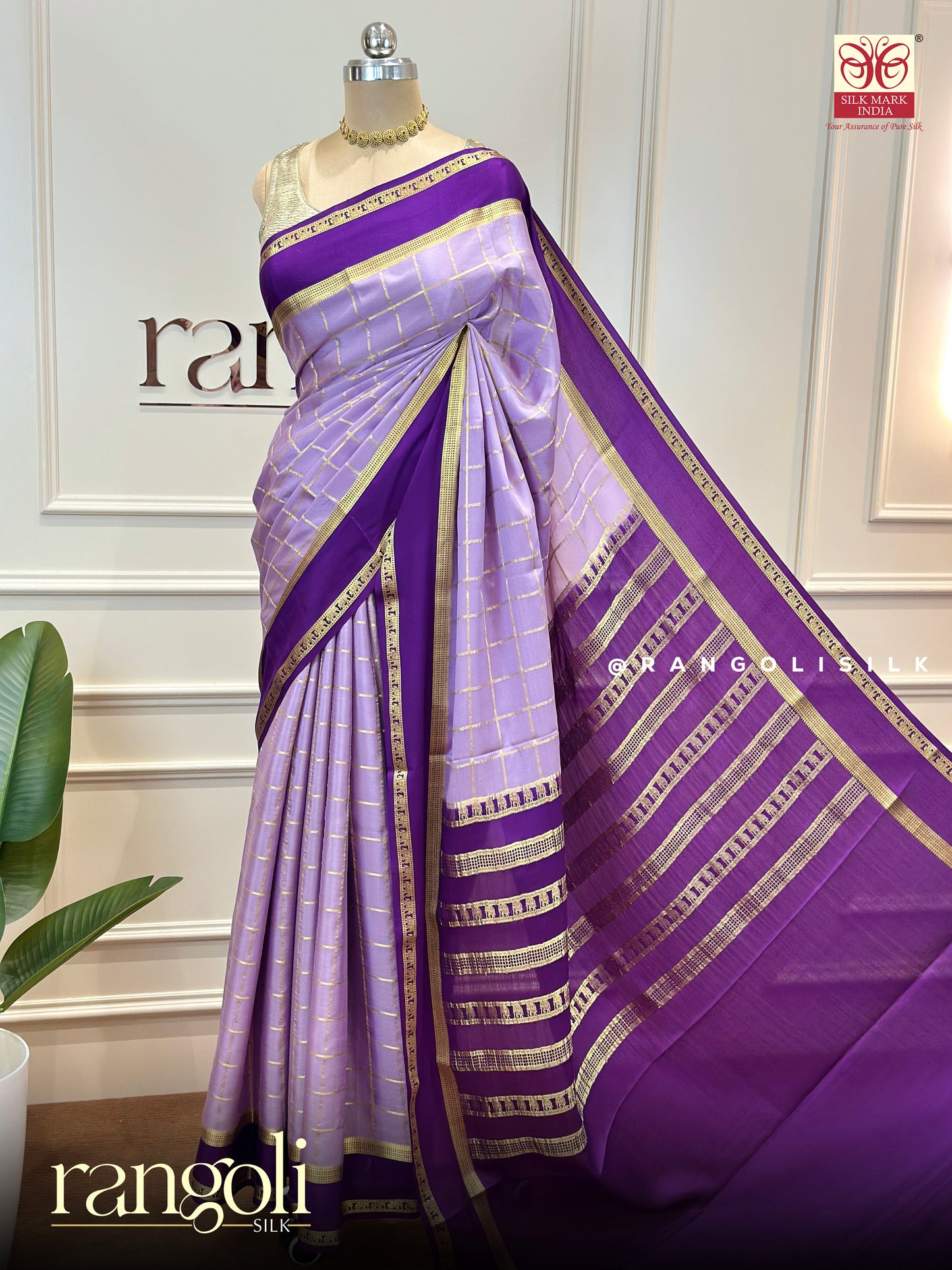 Premium Mysore Silk Crepe Saree with Elegant Zari Work - Post 781