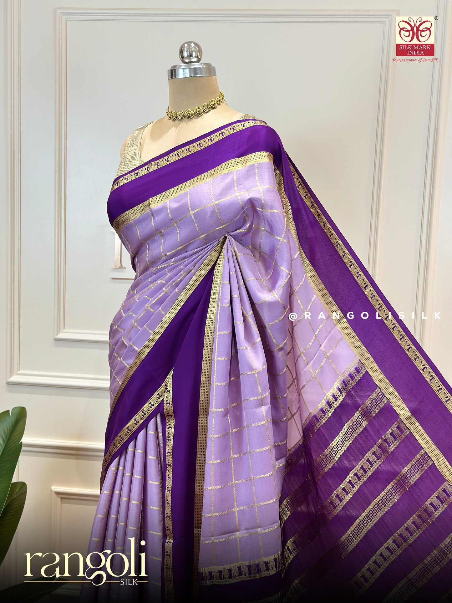 Premium Mysore Silk Crepe Saree with Elegant Zari Work - Post 781