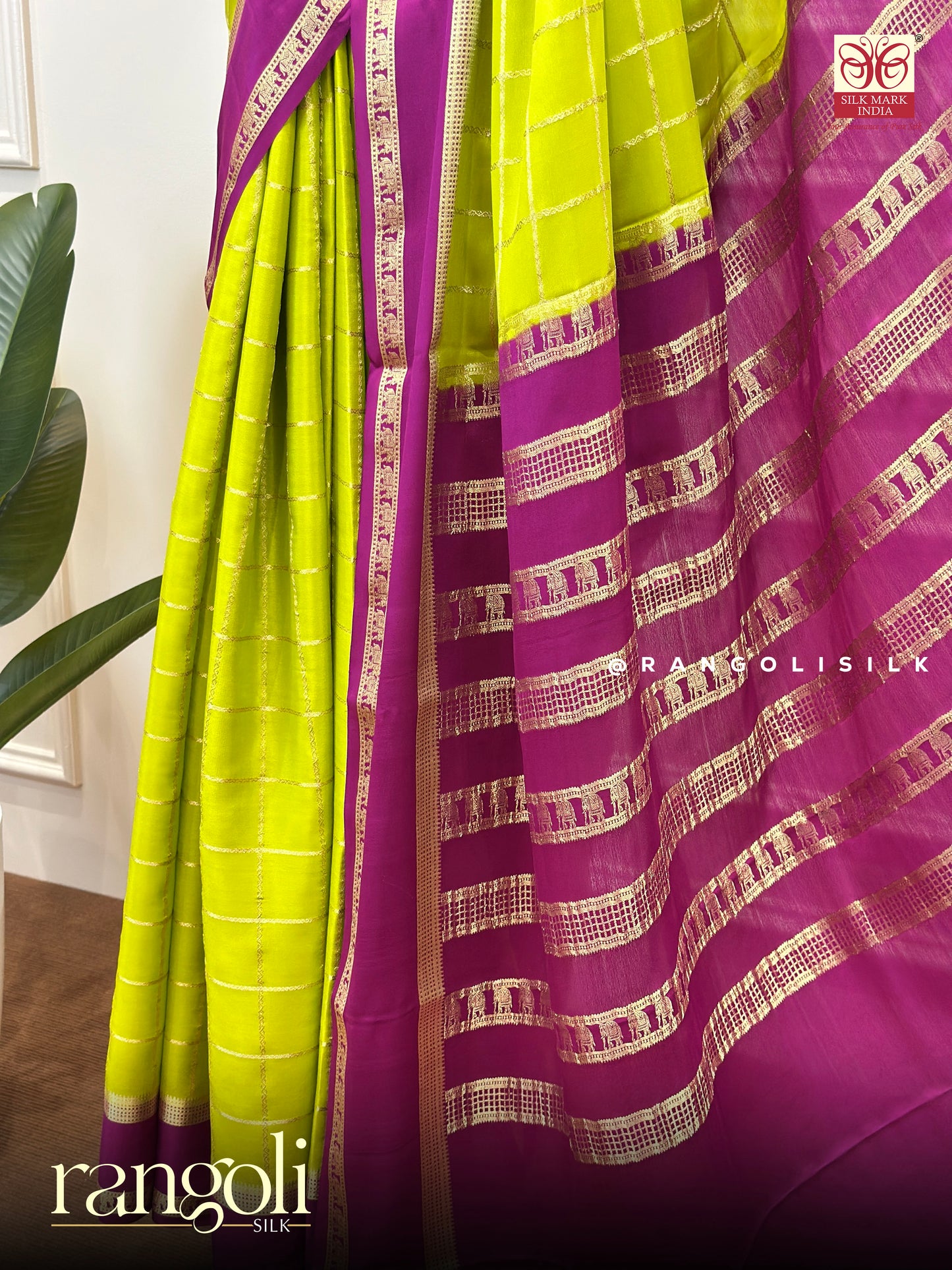 Premium Mysore Silk Crepe Saree with Elegant Zari Work - Post 781