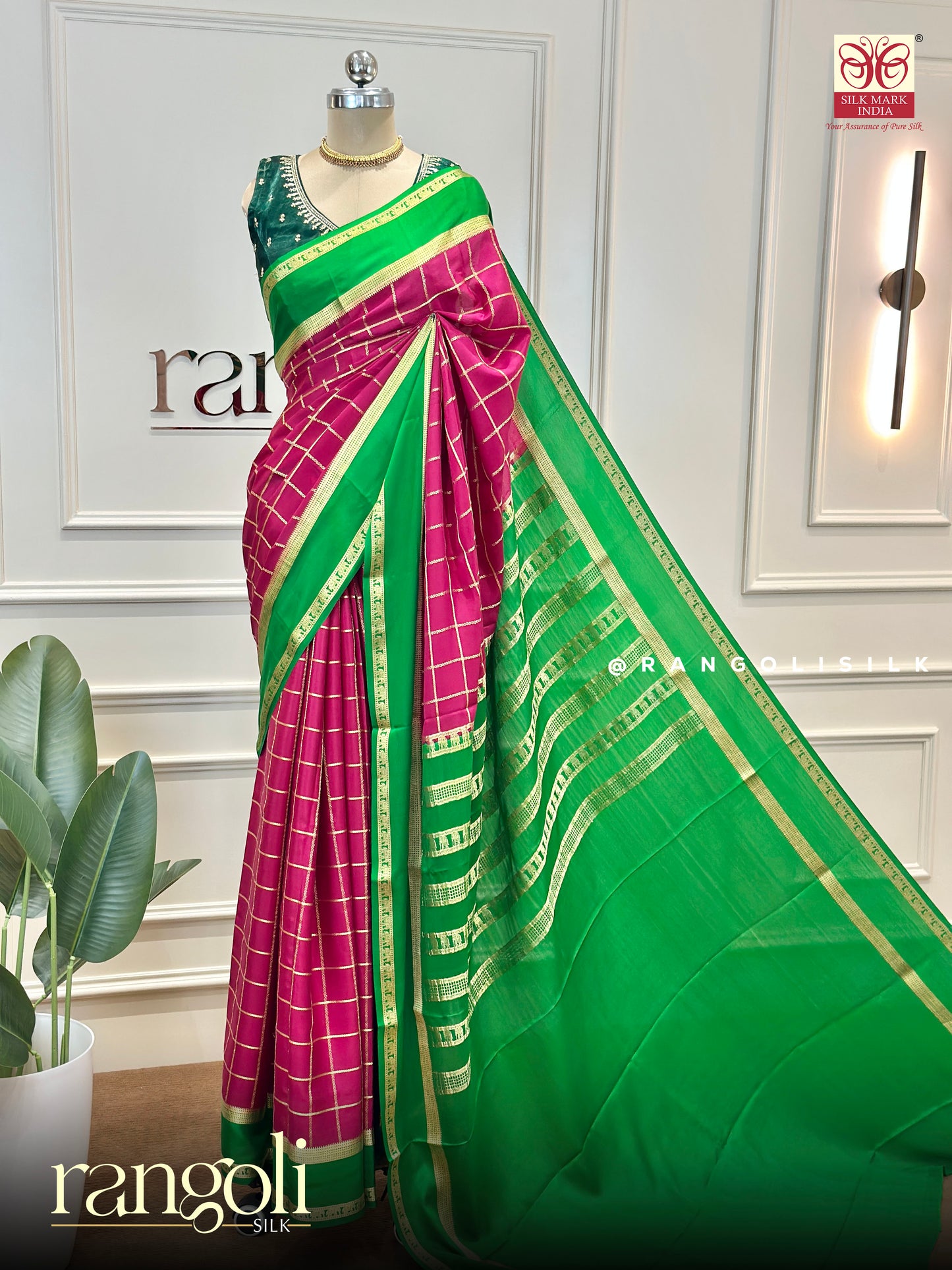 Premium Mysore Silk Crepe Saree with Elegant Zari Work - Post 781