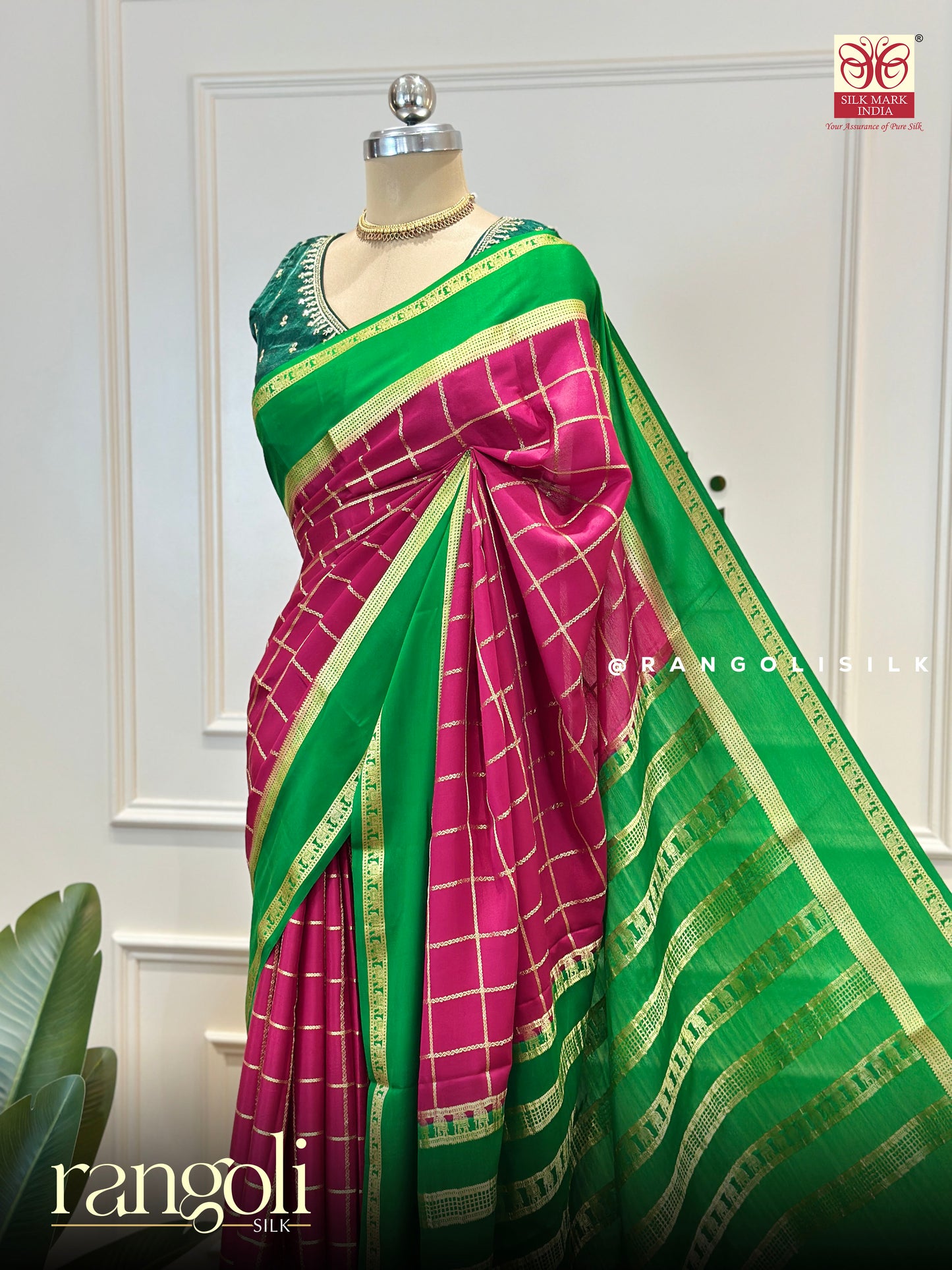 Premium Mysore Silk Crepe Saree with Elegant Zari Work - Post 781