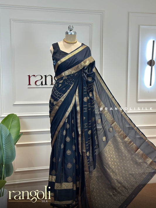 Semi Mysore Silk Saree with Bentex Zari Border - Post 895