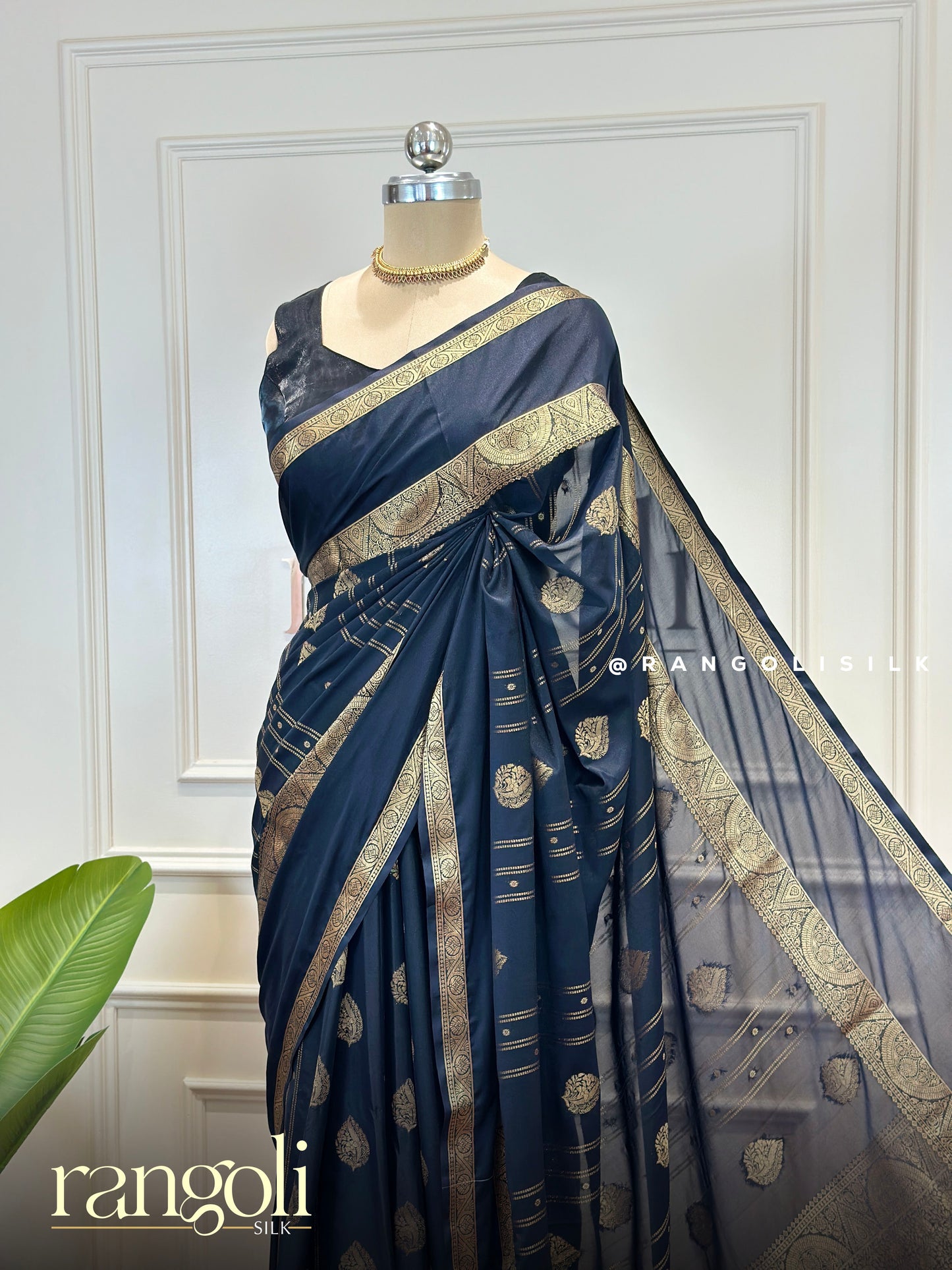 Semi Mysore Silk Saree with Bentex Zari Border - Post 895