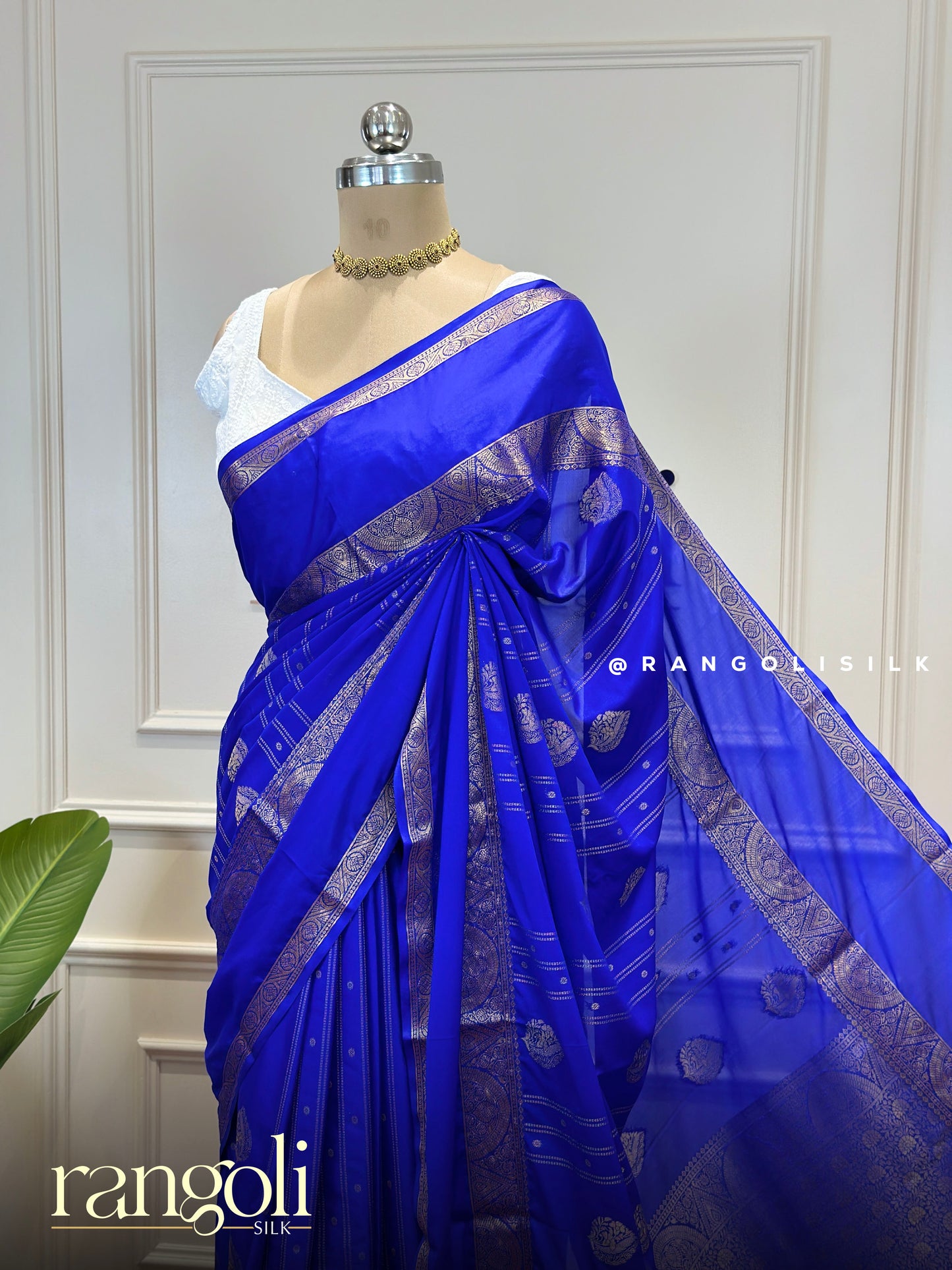 Semi Mysore Silk Saree with Bentex Zari Border - Post 895