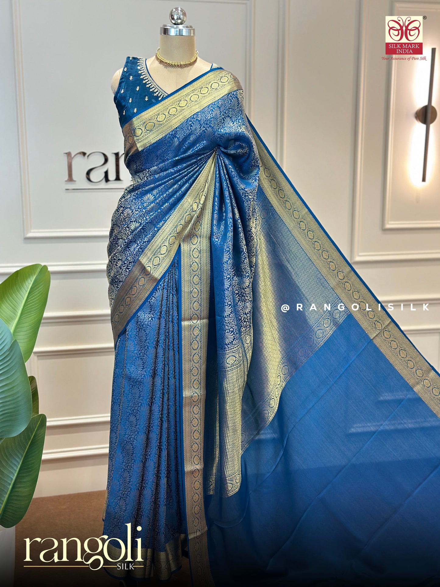 Elegant Pure Mysore Crepe Silk Saree with Rich Brocade Pattern - Post 794