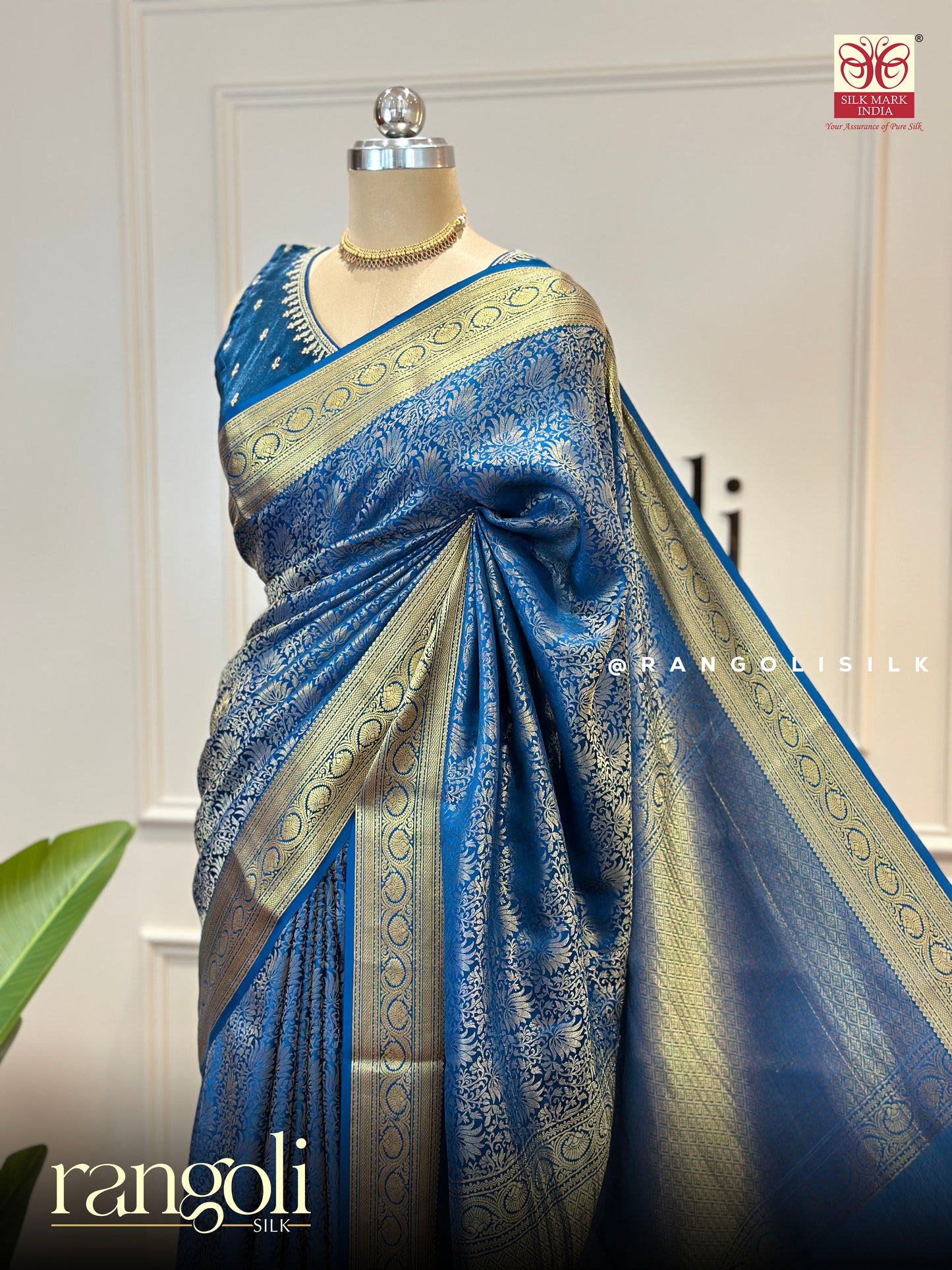 Elegant Pure Mysore Crepe Silk Saree with Rich Brocade Pattern - Post 794