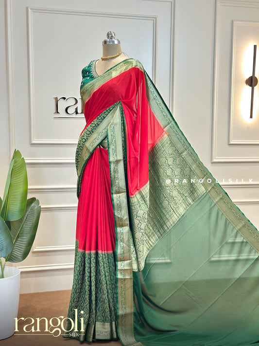 Semi Mysore Silk Saree in Vibrant Colour Combinations - Post 495
