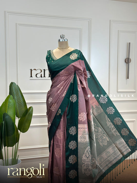 Soft Silk Sarees with Bold Contrasts and Rich Zari Pallu - 405