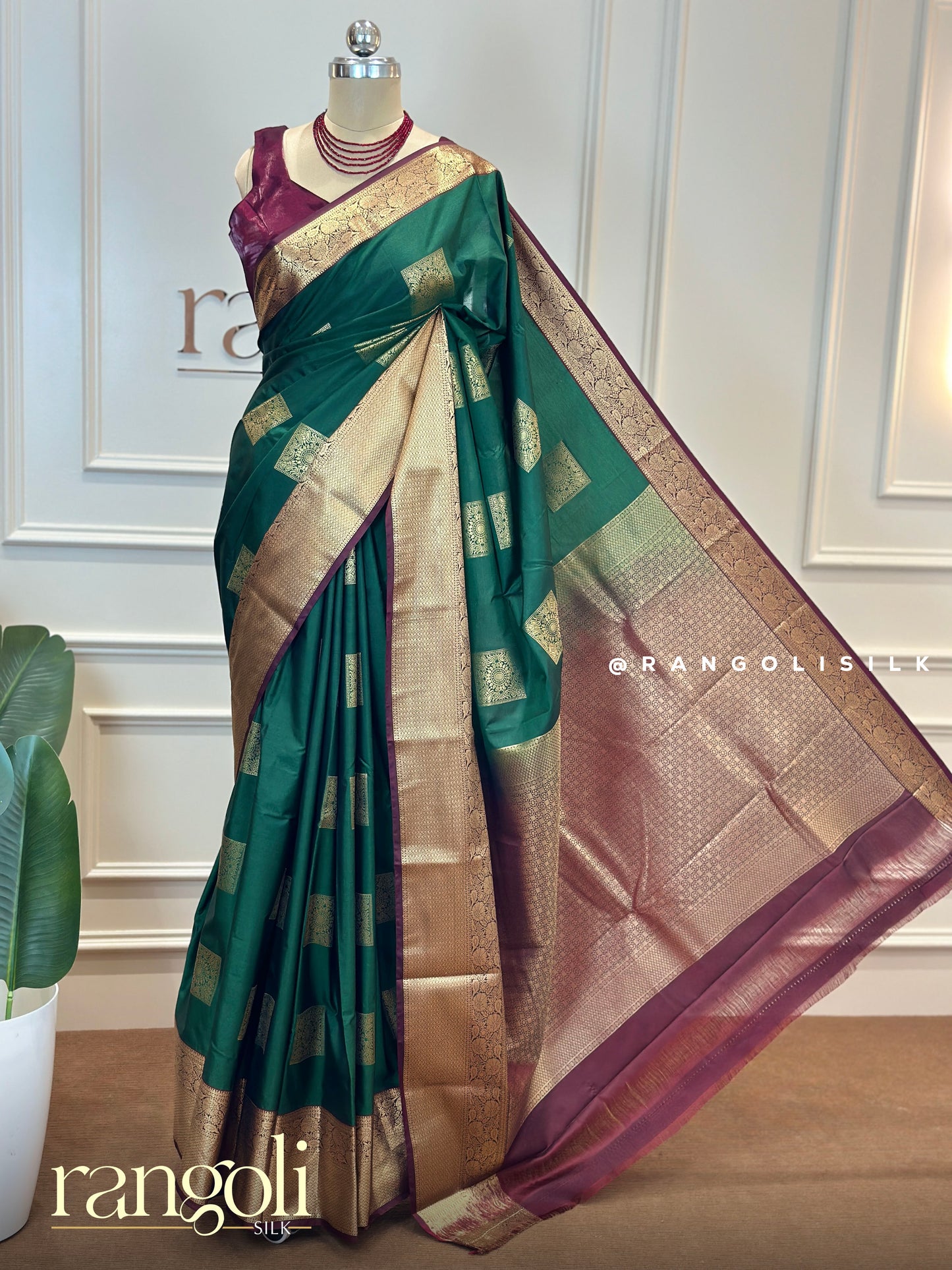 Elegant Semi Kanjivaram Silk Saree with Rich Zari Border – Post 613