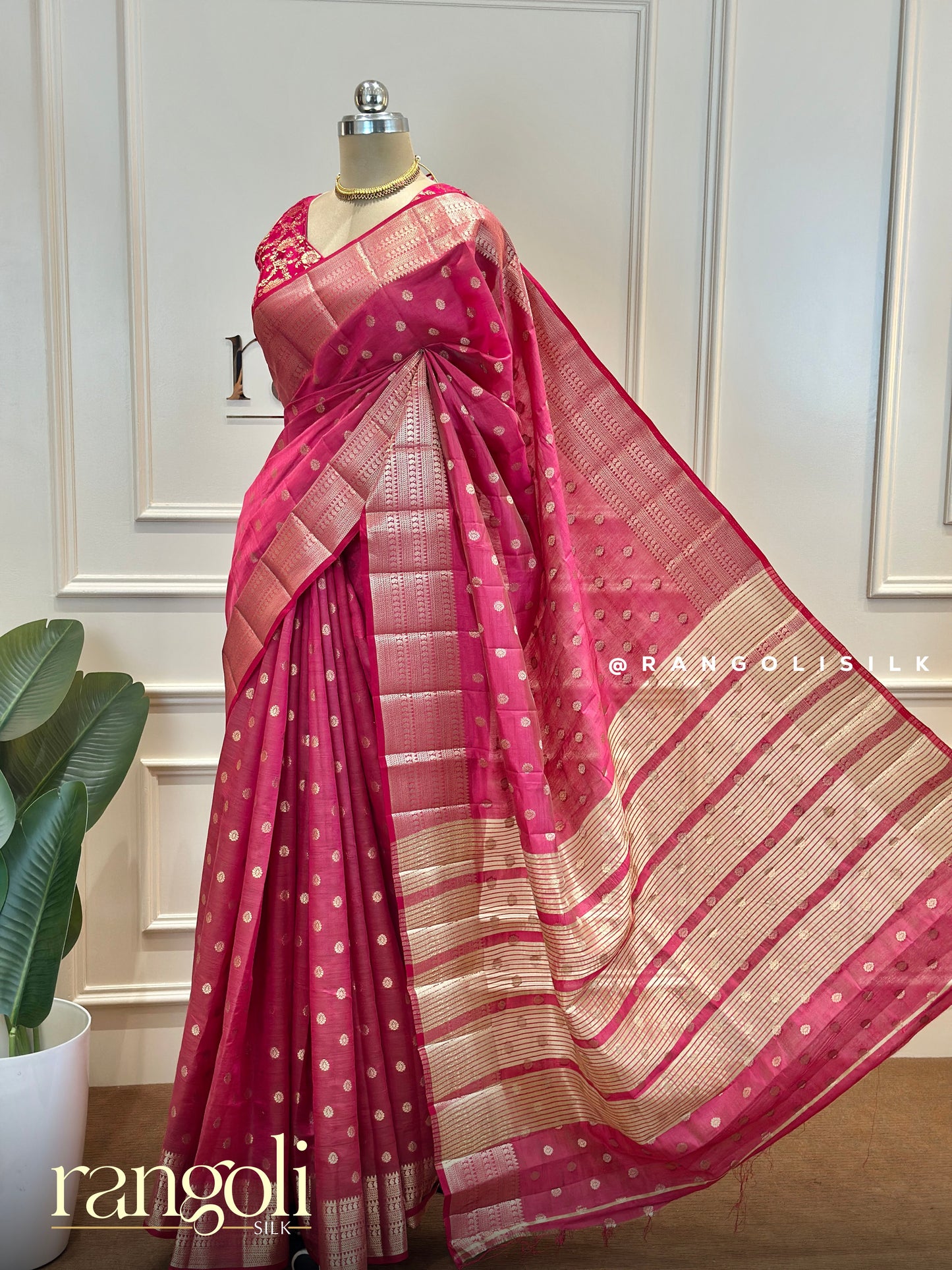 Raw Silk Sarees with Zari Border - Post 615