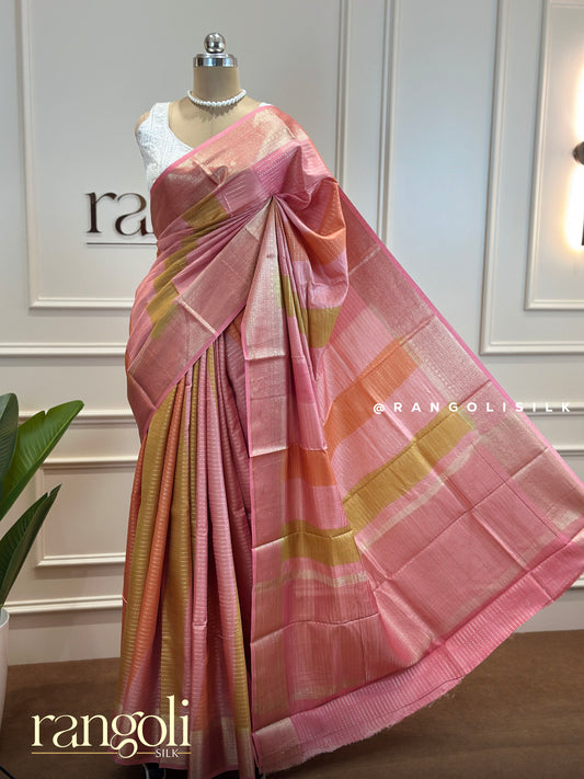 Banarasi Saree with Soft Metallic Zari Checks – Post 617