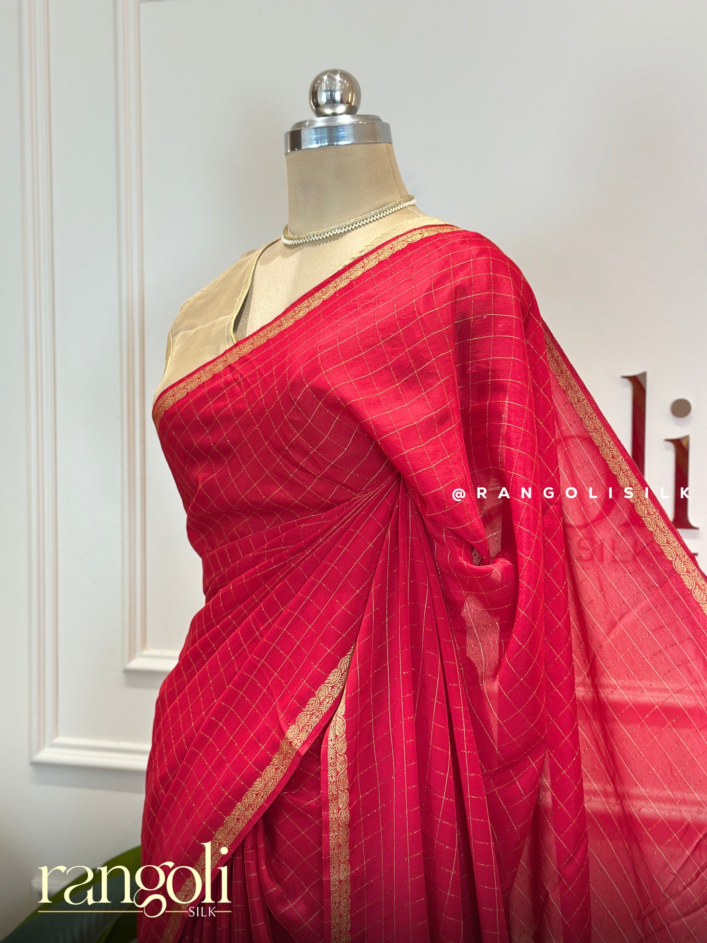 Semi Mysore Silk Saree with Subtle Gold Border - Post 625