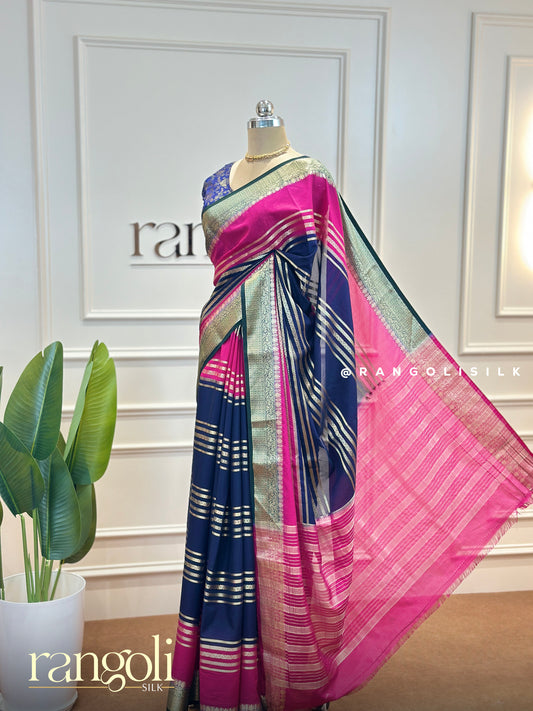 Semi Mysore Silk Saree with 3D Pattern – Elegant & Lightweight Drape - Post 499