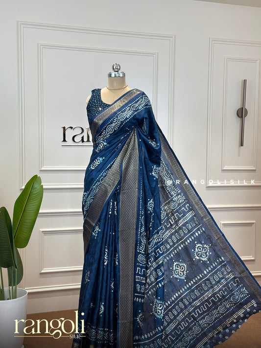 Synthetic Sarees with Floral Embroidery and Prints - Post 401