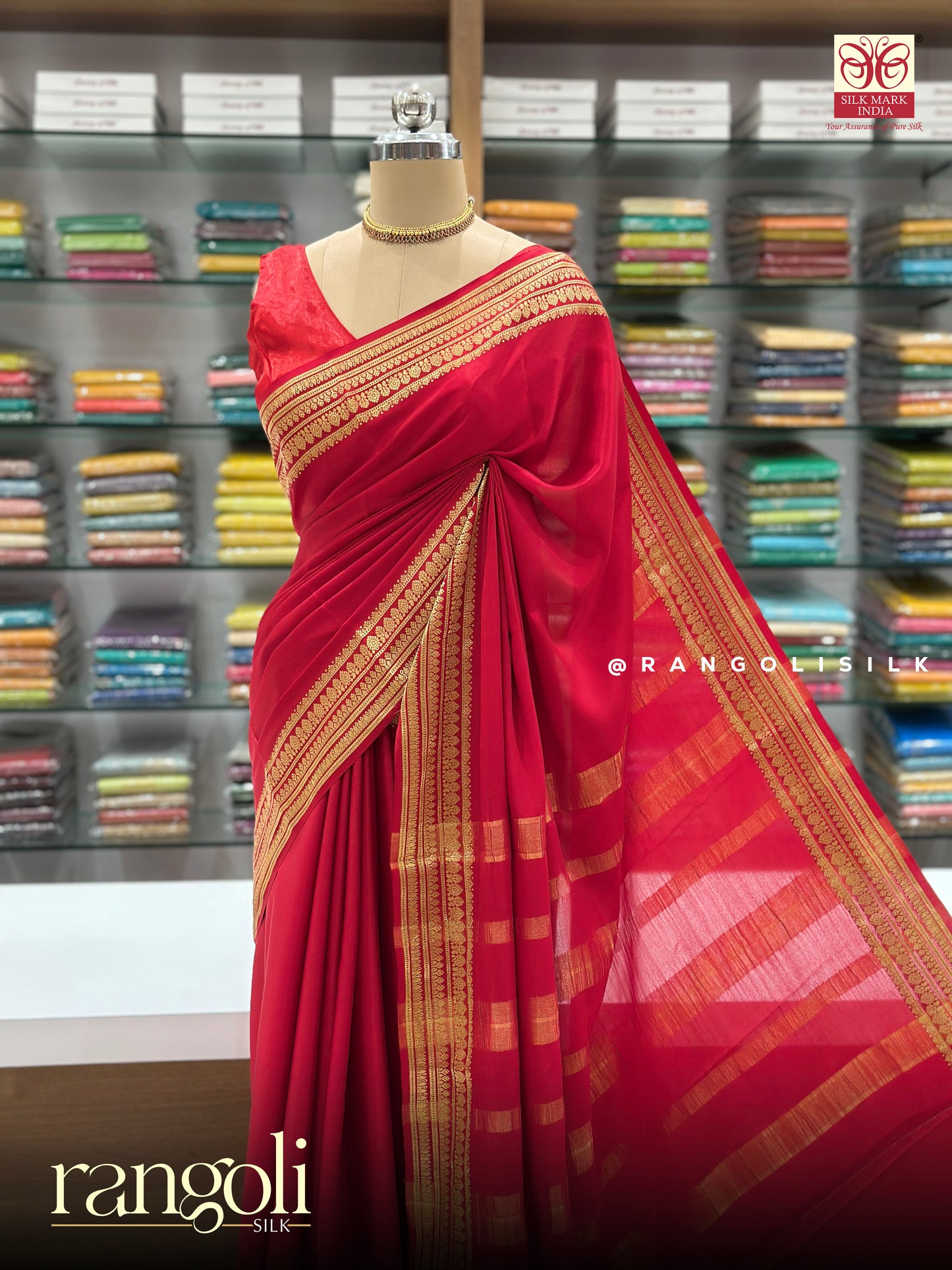 Pure Mysore Crepe Silk Saree With Silk Mark Certified - Post 907