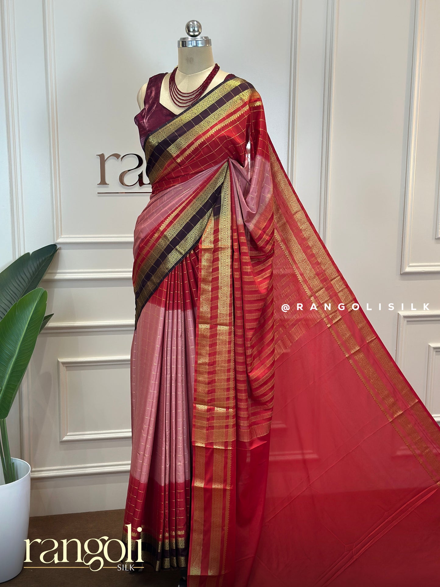Semi Mysore Silk Crepe Saree with 3D Pattern - Post 637