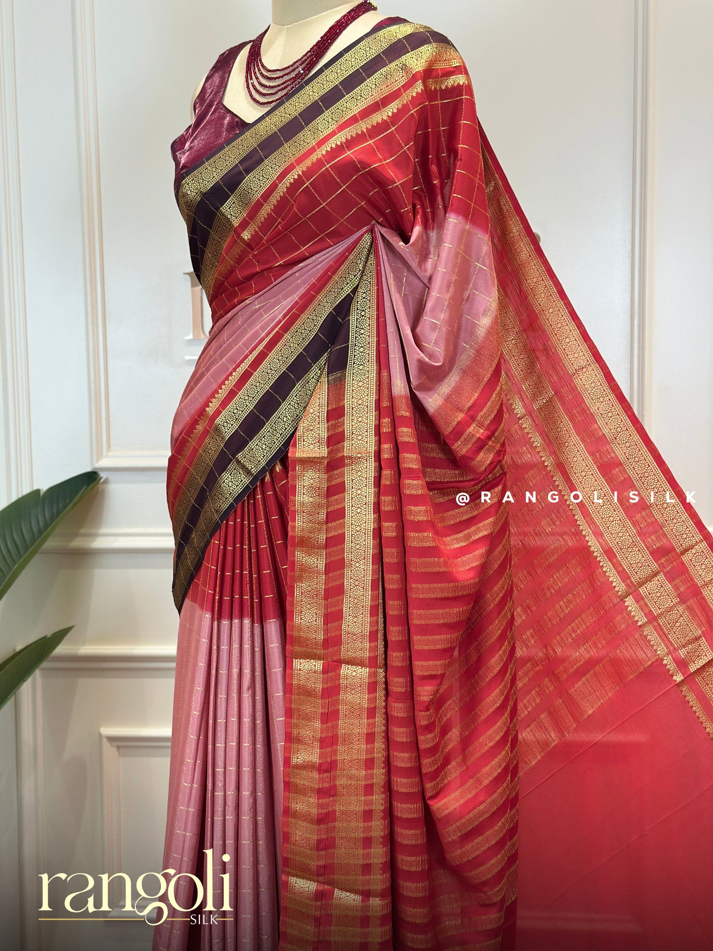 Semi Mysore Silk Crepe Saree with 3D Pattern - Post 637