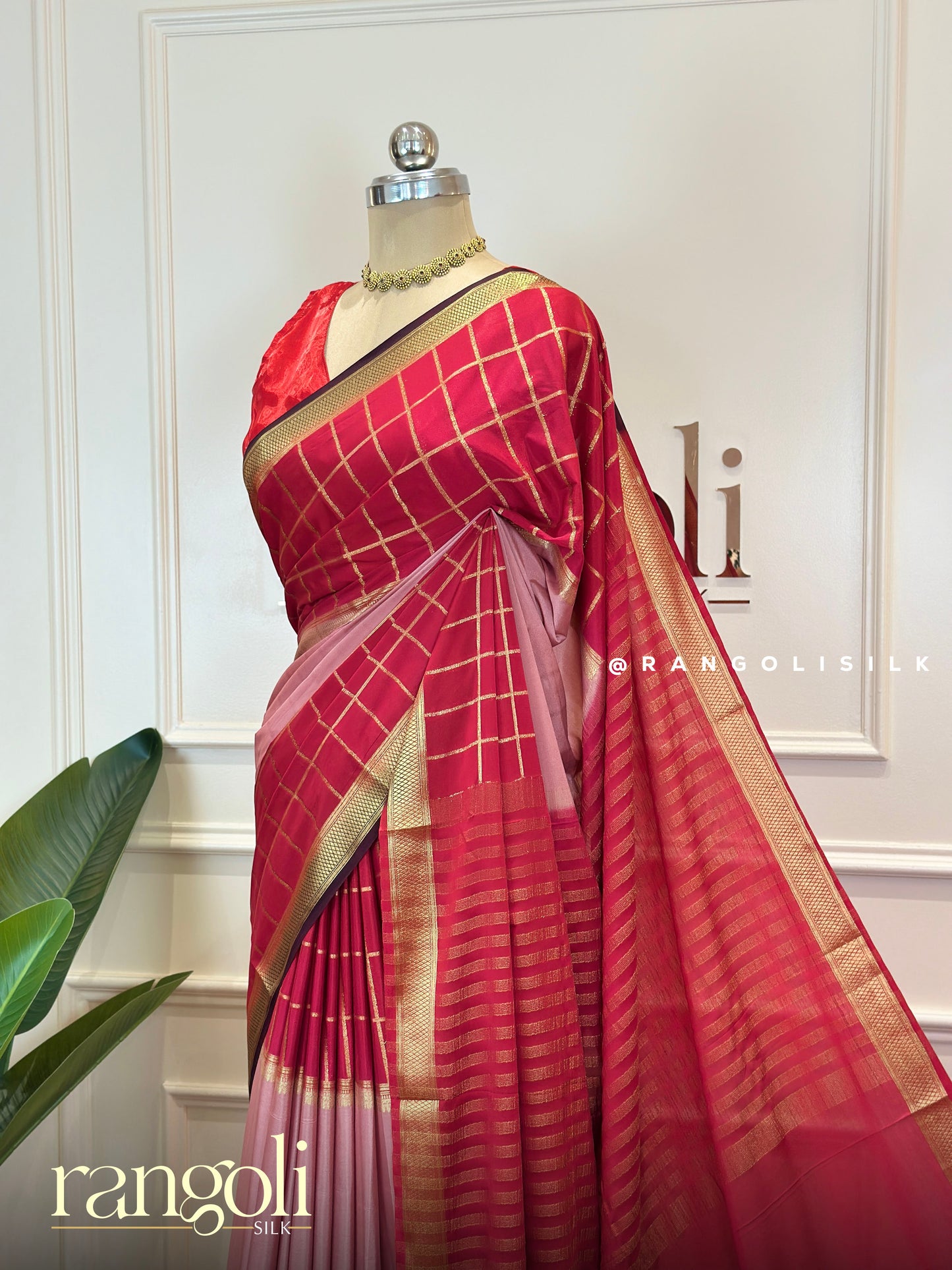 Semi Mysore Silk Crepe Saree with 3D Pattern - Post 637