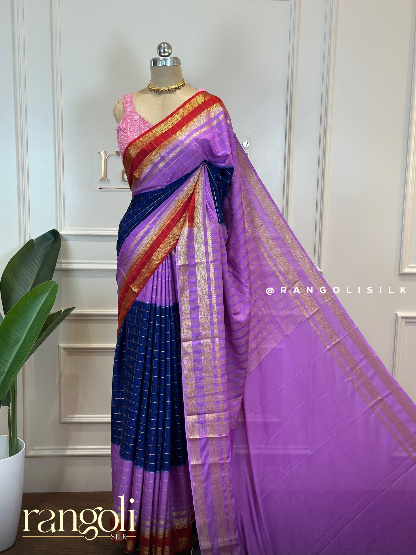 Semi Mysore Silk Crepe Saree with 3D Pattern - Post 637