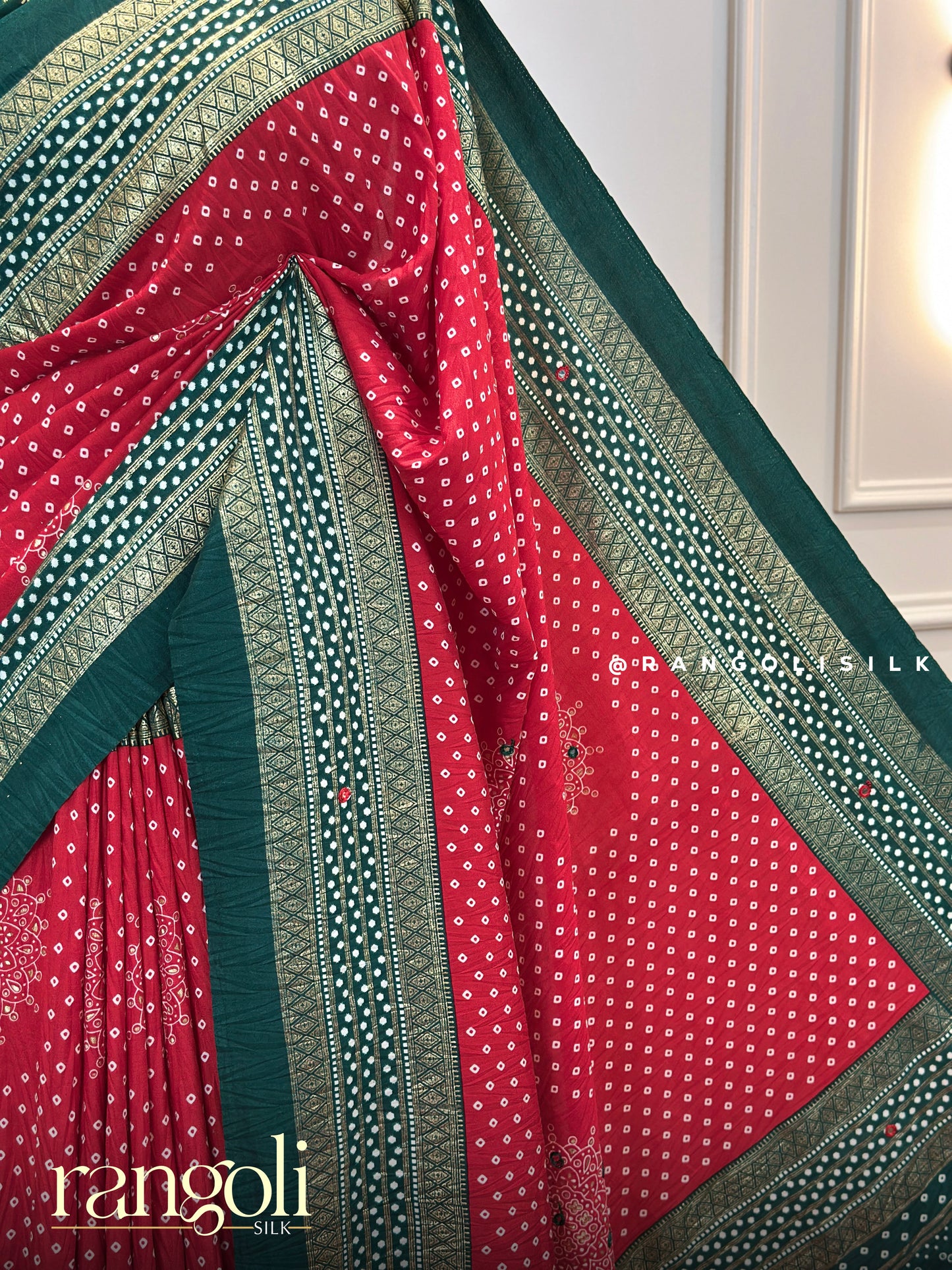 Silk Cotton Saree with Bandhani Prints – Lightweight & Elegant - Post 500