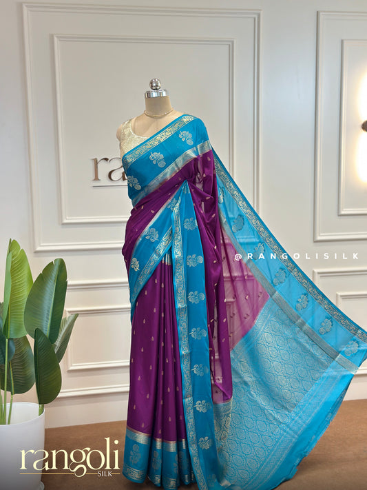 Semi Mysore Silk Saree in Soft Silk Fabric - Post 503