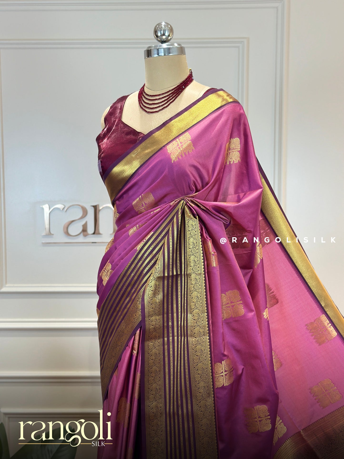 Soft Silk Saree with Rich Zari Border & Traditional Motifs - Post 912