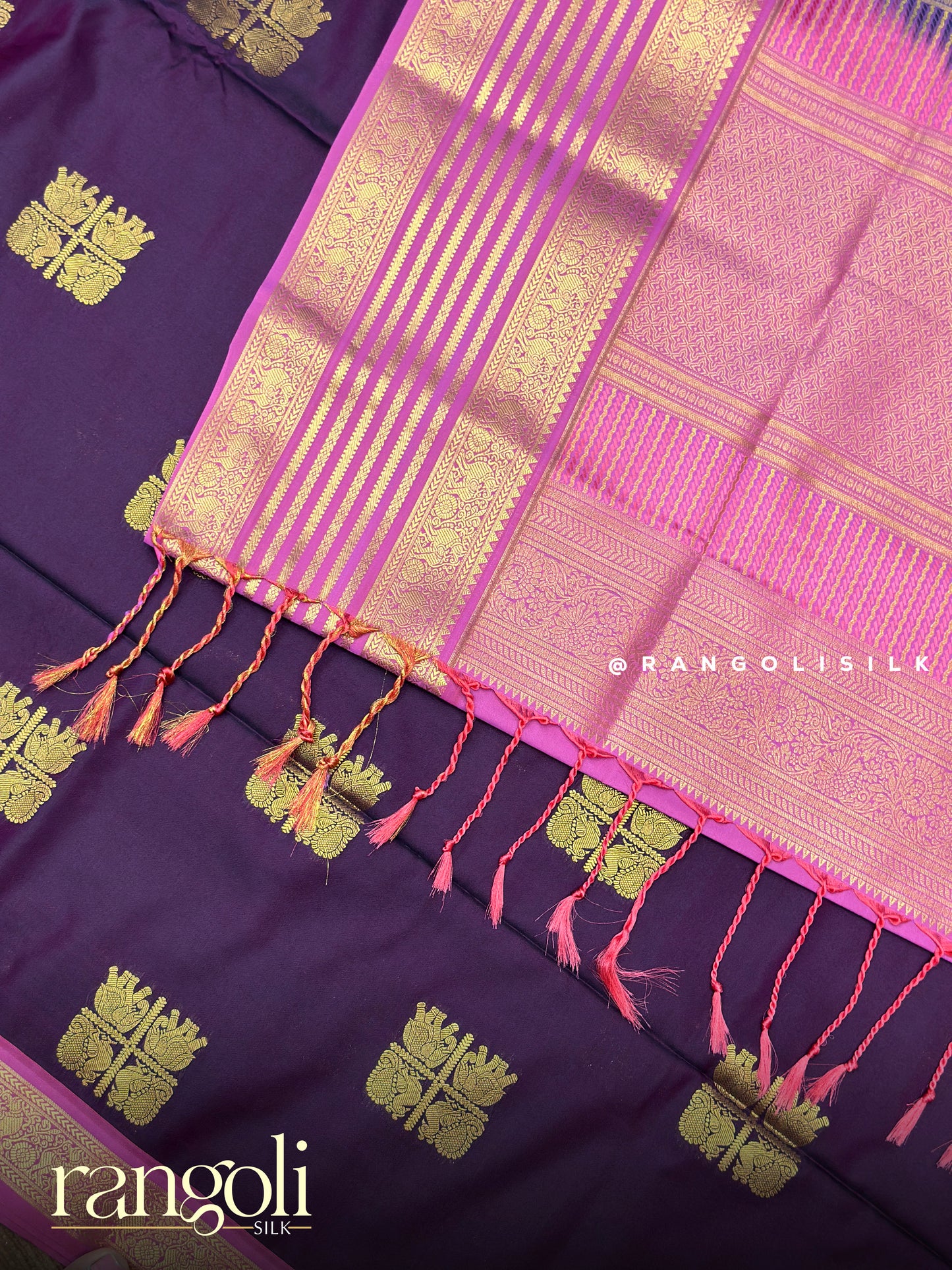 Soft Silk Saree with Rich Zari Border & Traditional Motifs - Post 912