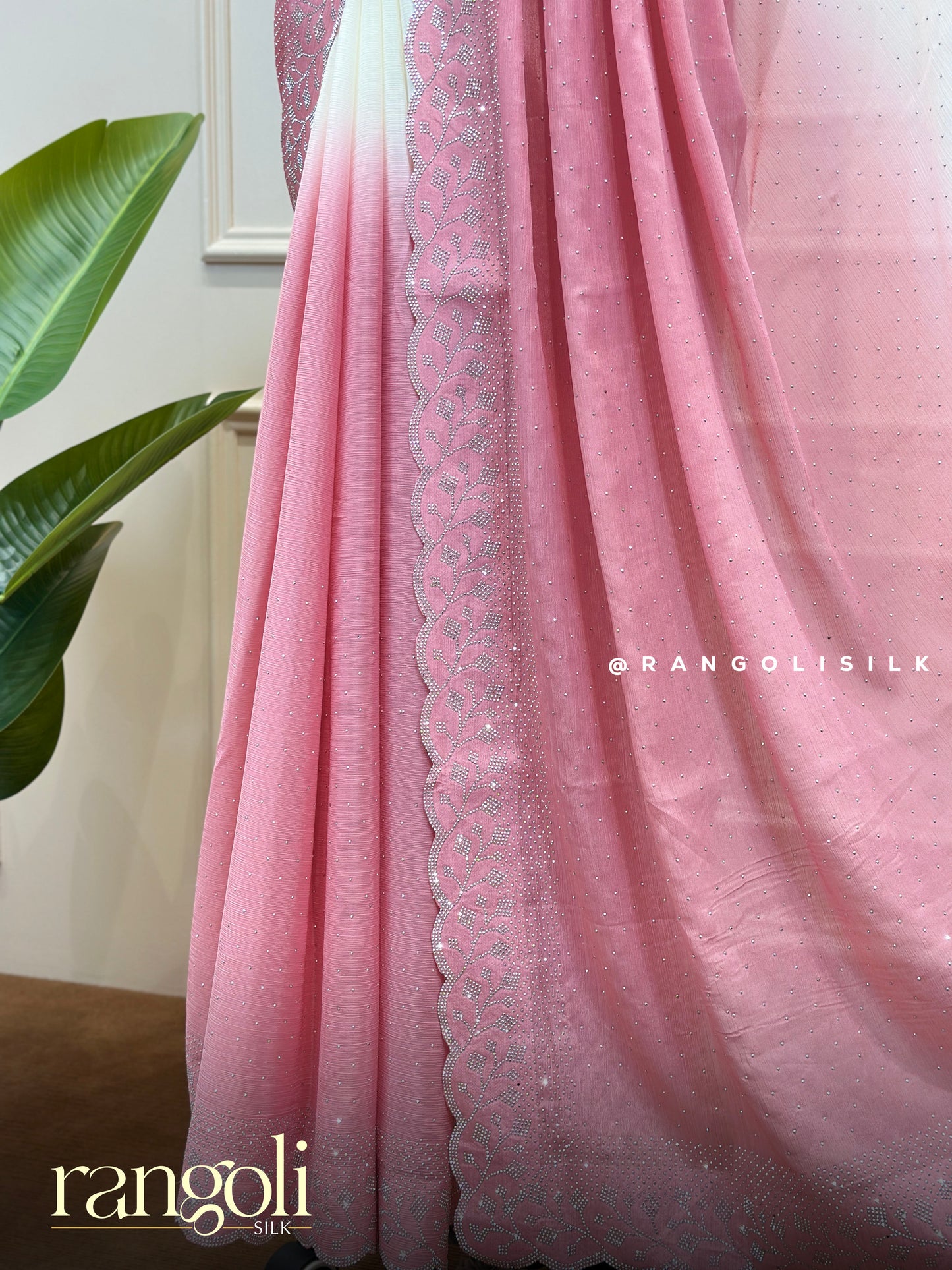 Elegant Double Shade Designer Saree - Post 802