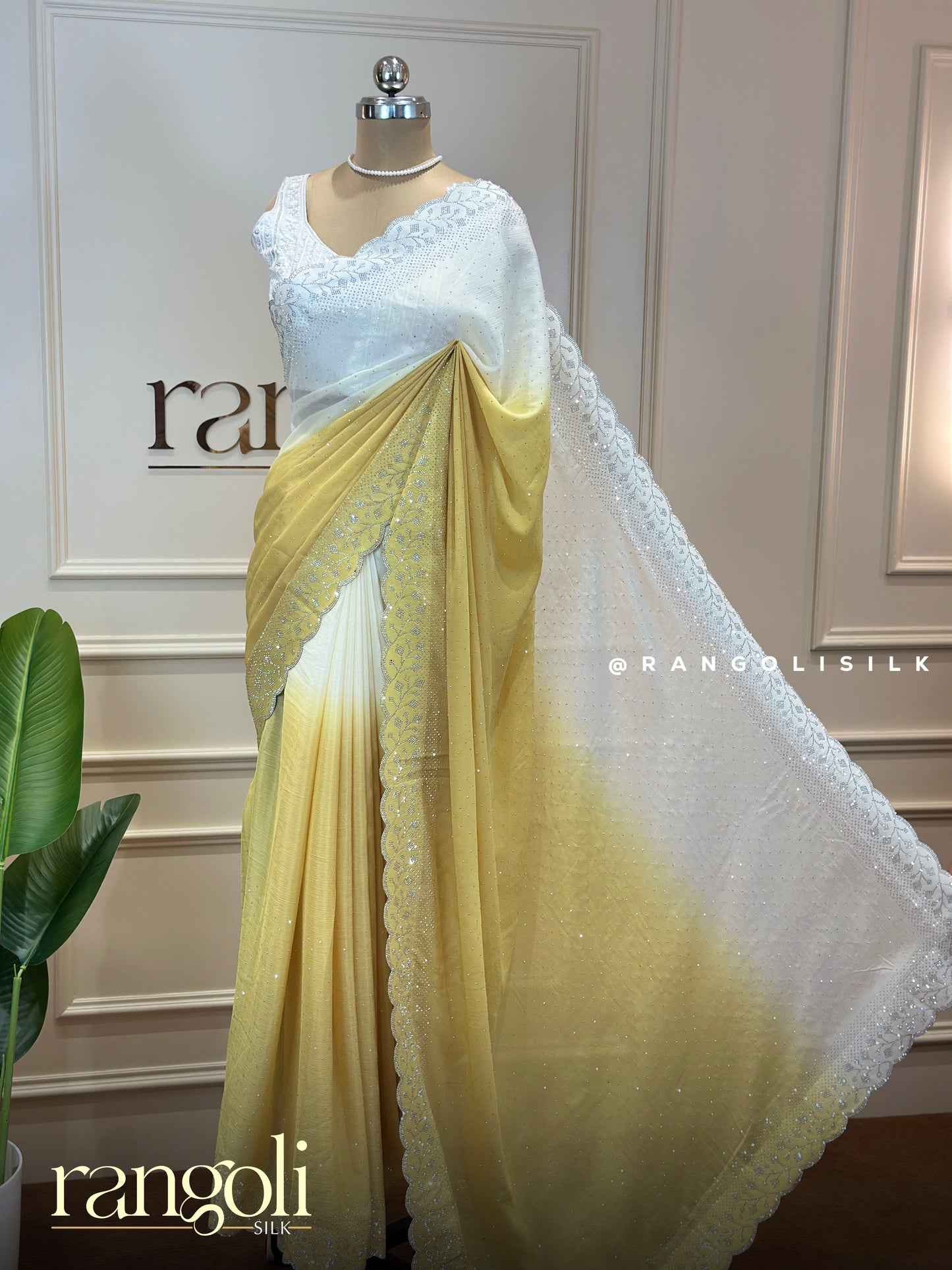 Elegant Double Shade Designer Saree - Post 802