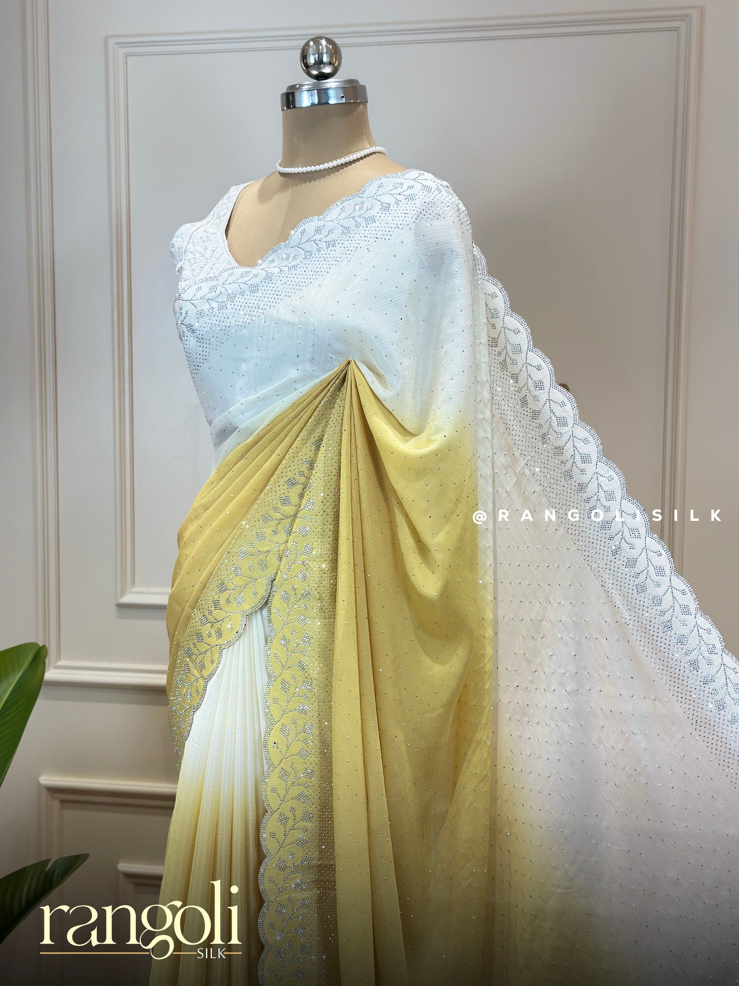 Elegant Double Shade Designer Saree - Post 802