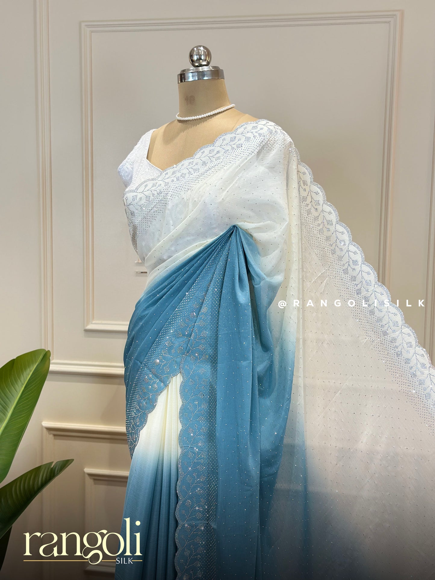 Elegant Double Shade Designer Saree - Post 802