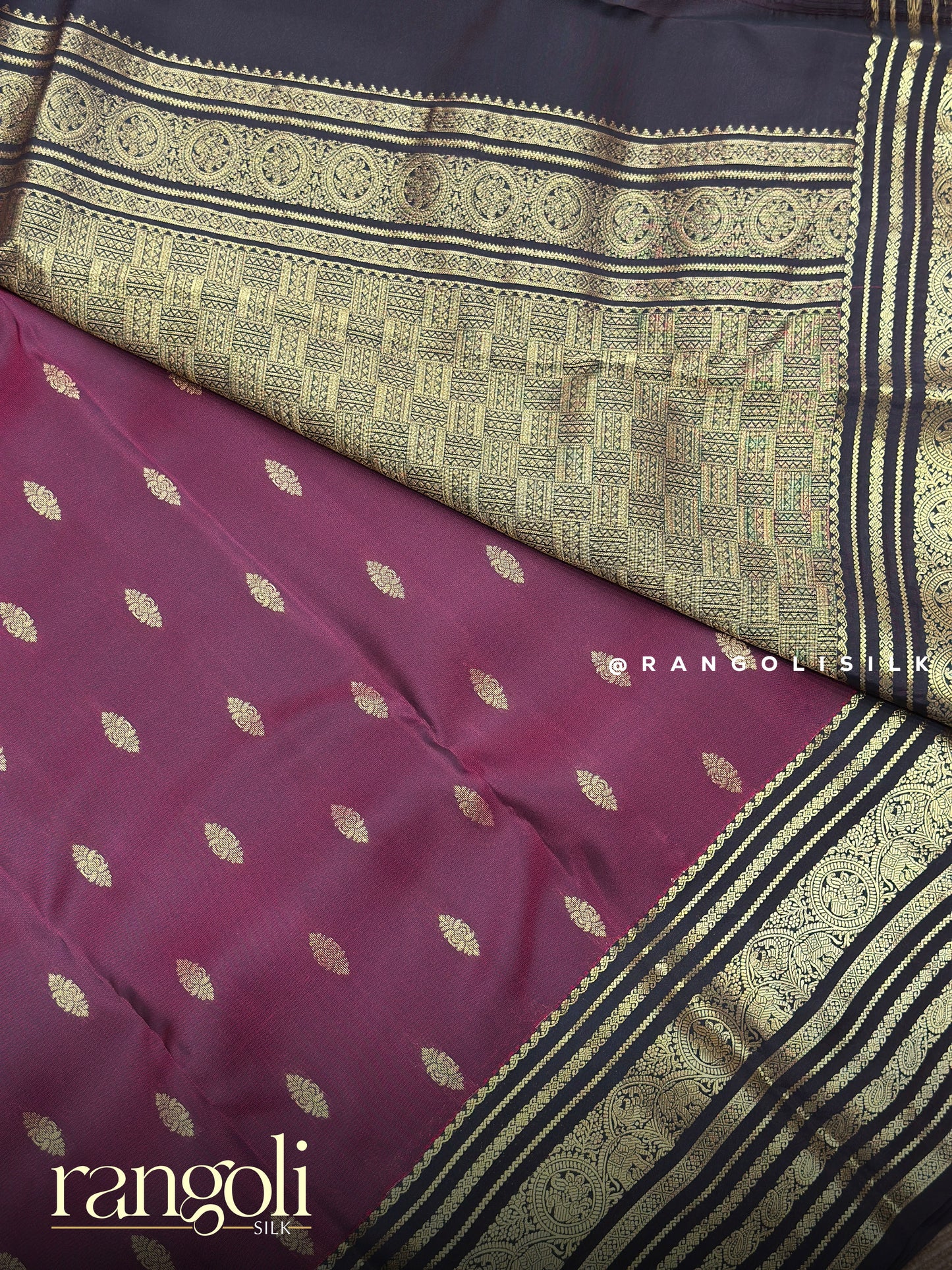 Pure Half Kanjivaram Silk Saree with Rich Zari Border - Post 917