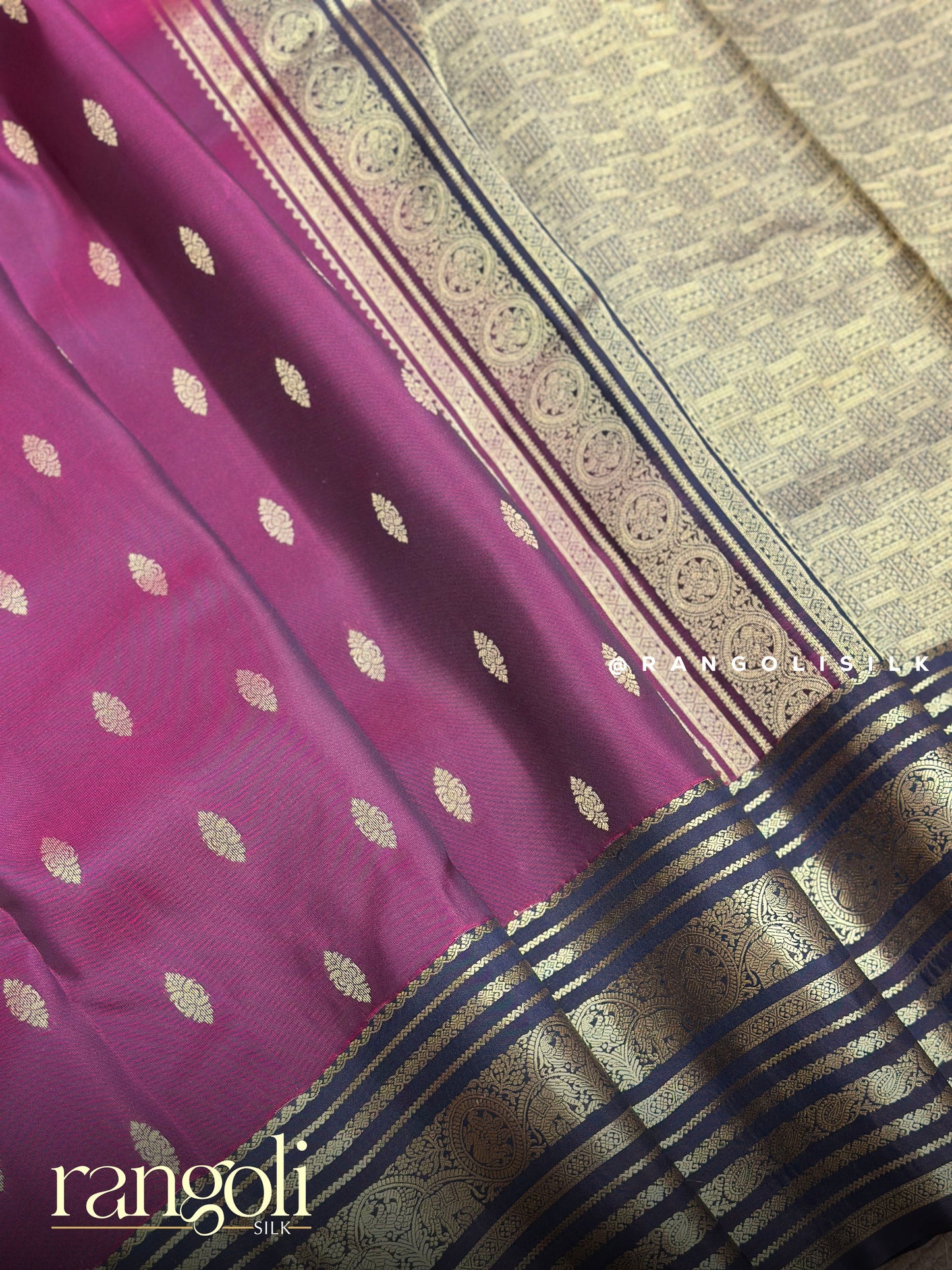 Pure Half Kanjivaram Silk Saree with Rich Zari Border - Post 917