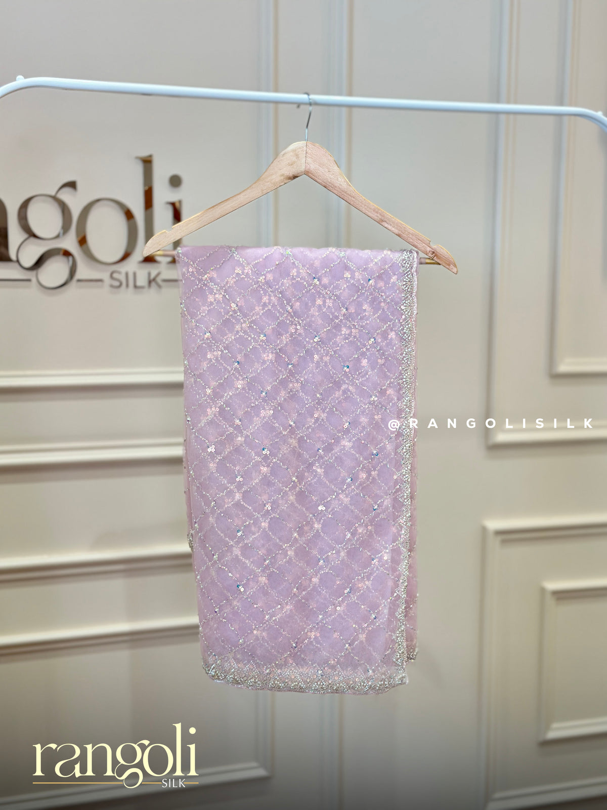 Pastel Designer Sarees with Sequin, Cutdana & Pearl Embellished Border - Post 1027