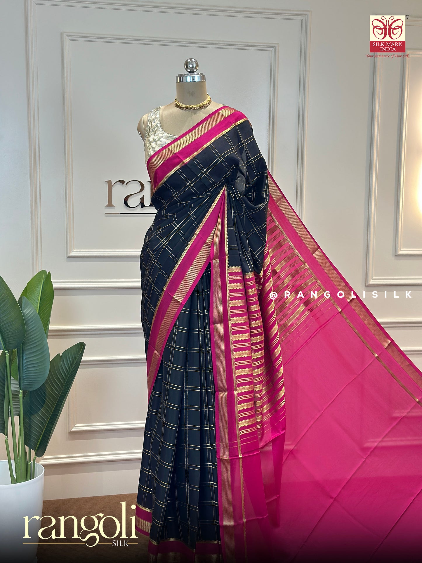 Elegant Pure Mysore Silk Saree in Rich Vibrant Shades - Post 509