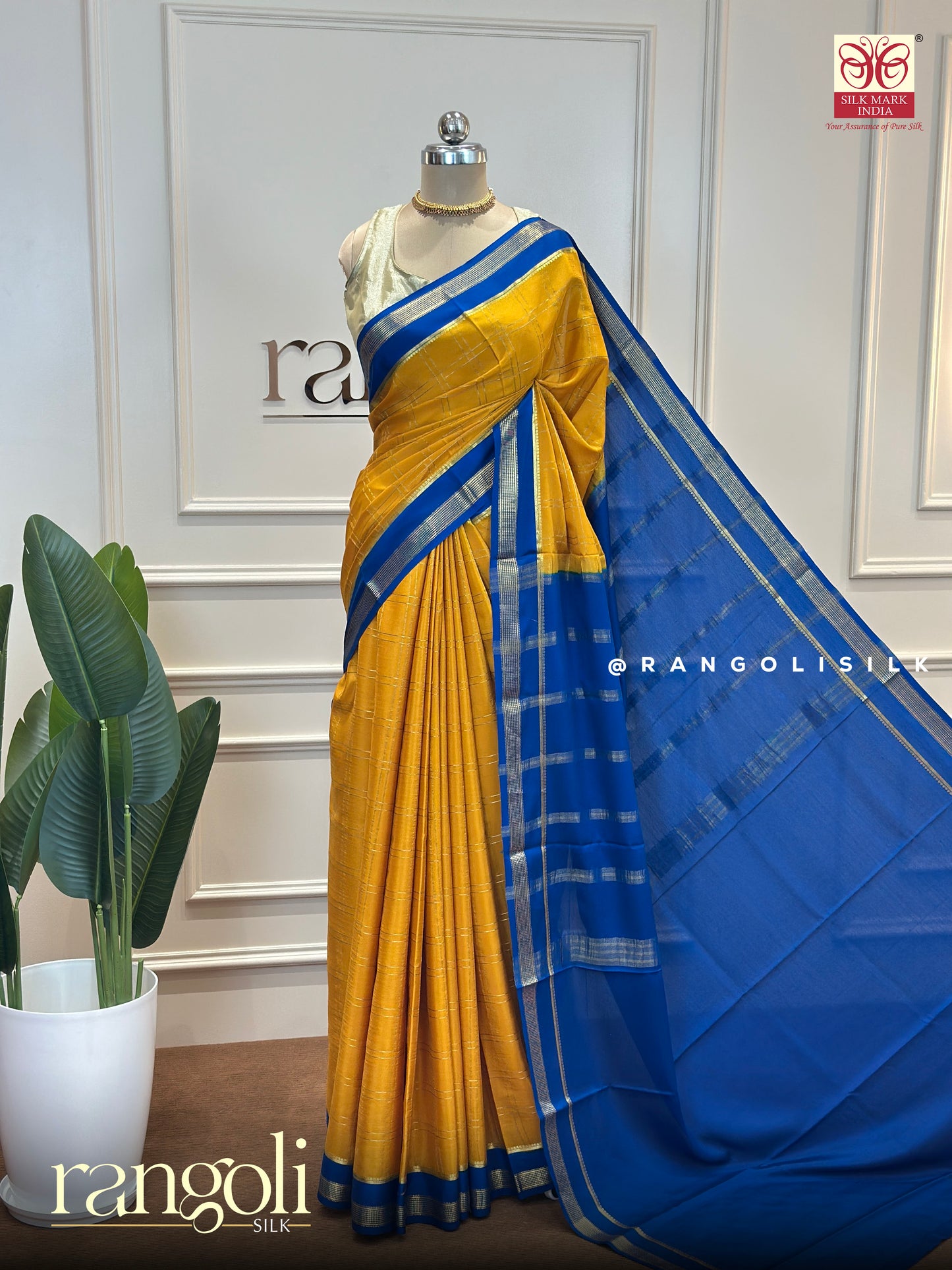 Elegant Pure Mysore Silk Saree in Rich Vibrant Shades - Post 509