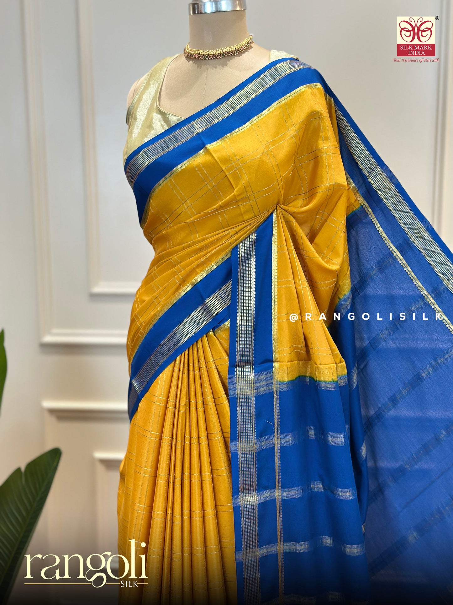 Elegant Pure Mysore Silk Saree in Rich Vibrant Shades - Post 509