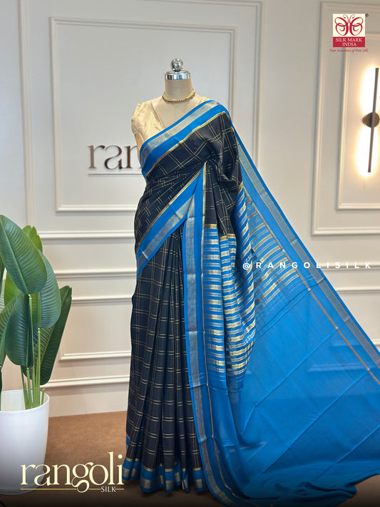 Elegant Pure Mysore Silk Saree in Rich Vibrant Shades - Post 509