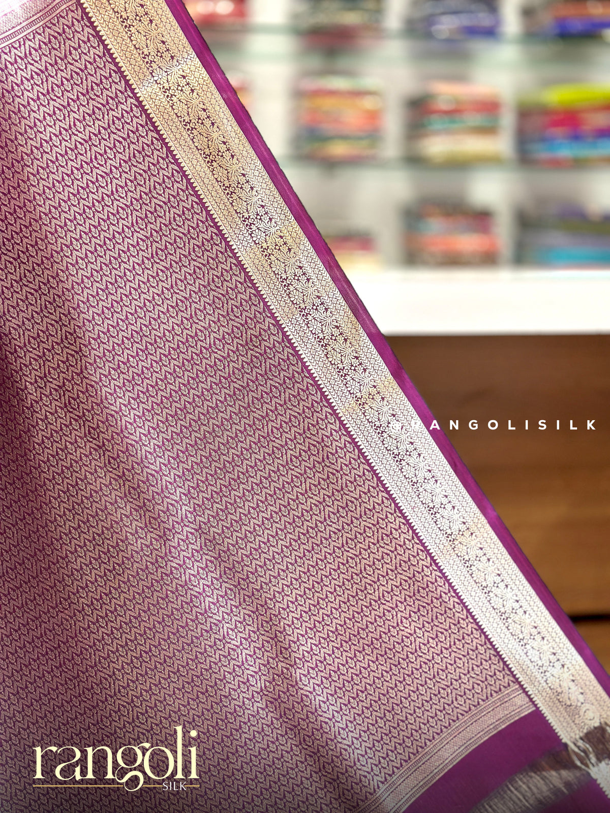 Semi Kanjivaram Silk Sarees with Rich Zari Pallu & Contrast Border - Post 1031