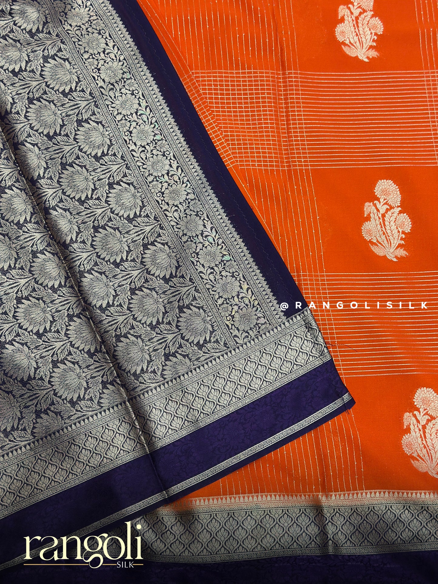 Semi Mysore Silk Saree with Zari Lines & Traditional Motifs - Post 920