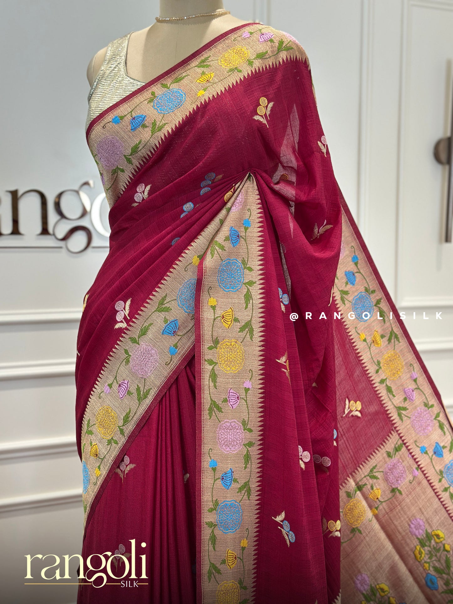 Banaras Saree in Beautiful Shades with Contrasting Rich Pallu - Post 417