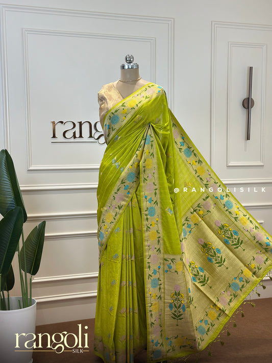 Banaras Saree in Beautiful Shades with Contrasting Rich Pallu - Post 417