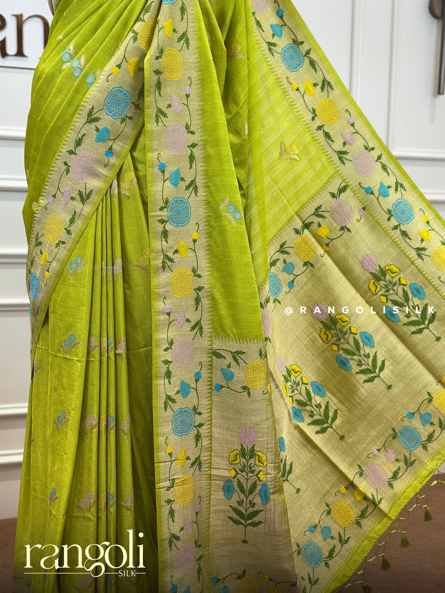 Banaras Saree in Beautiful Shades with Contrasting Rich Pallu - Post 417