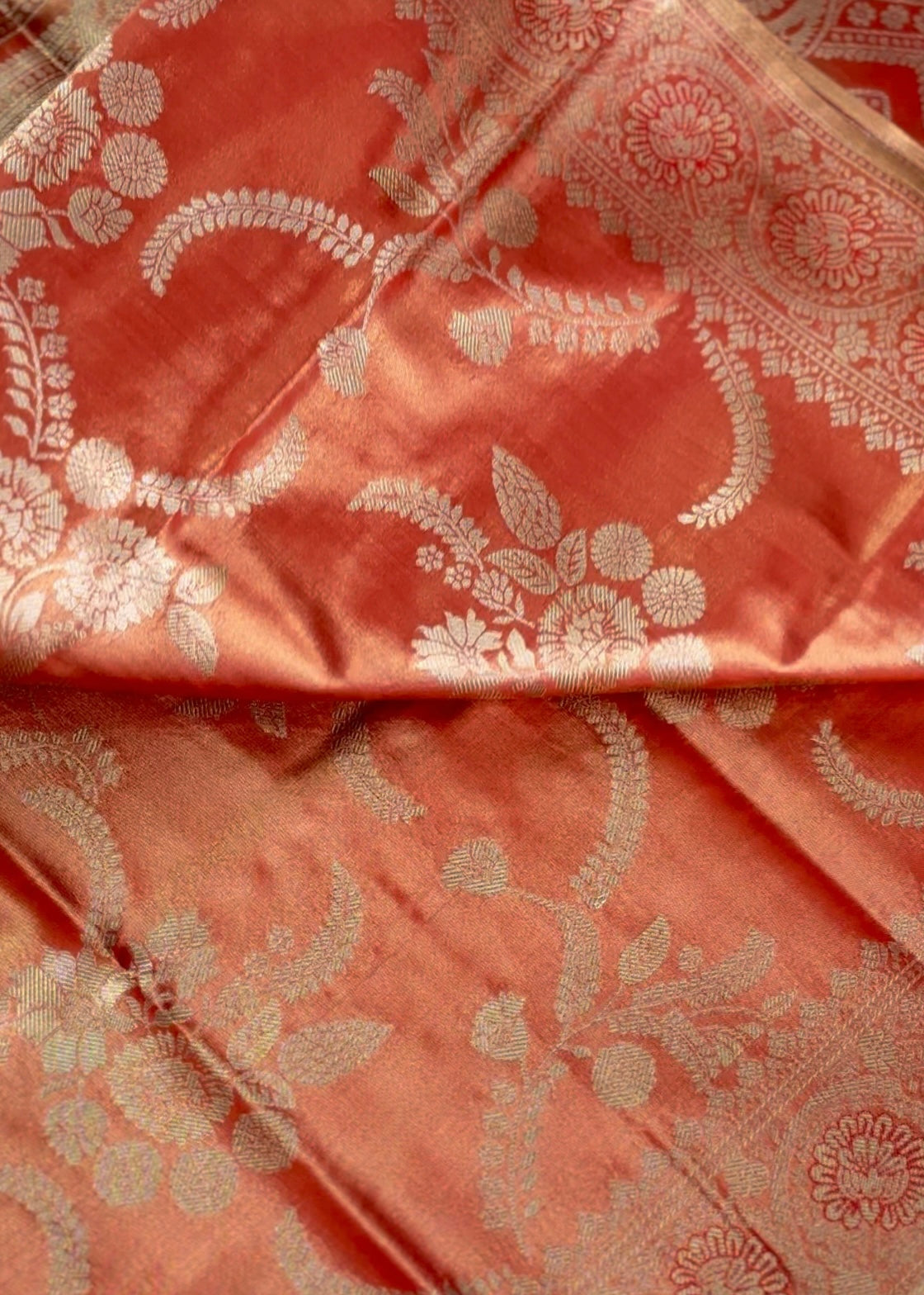 Soft Tissue Silk Saree with All-Over Floral & Bird Woven Pattern - Post 1030
