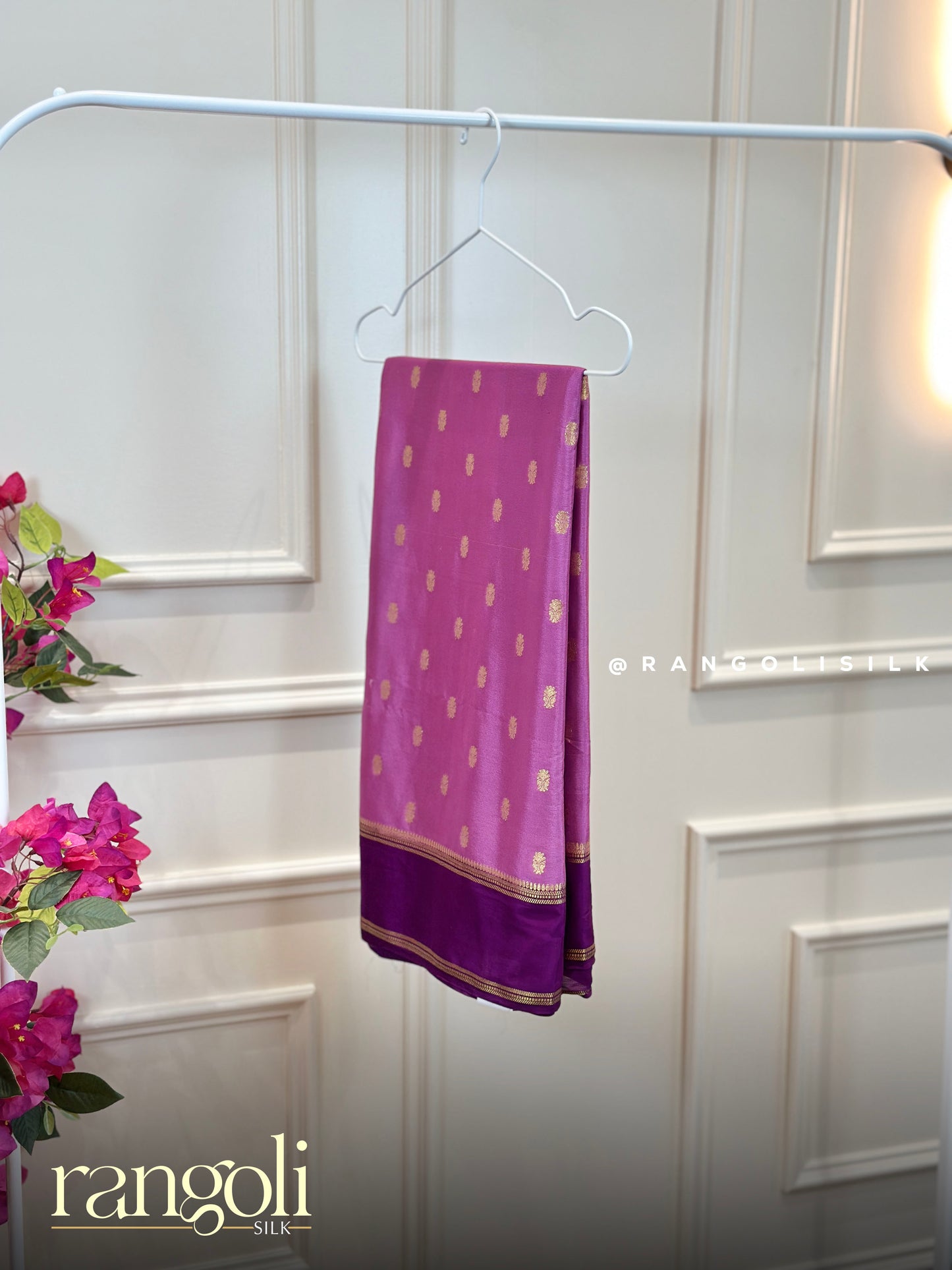 Semi Mysore Silk Sarees with Bentex Border & Zari Butta Designs - Post 929