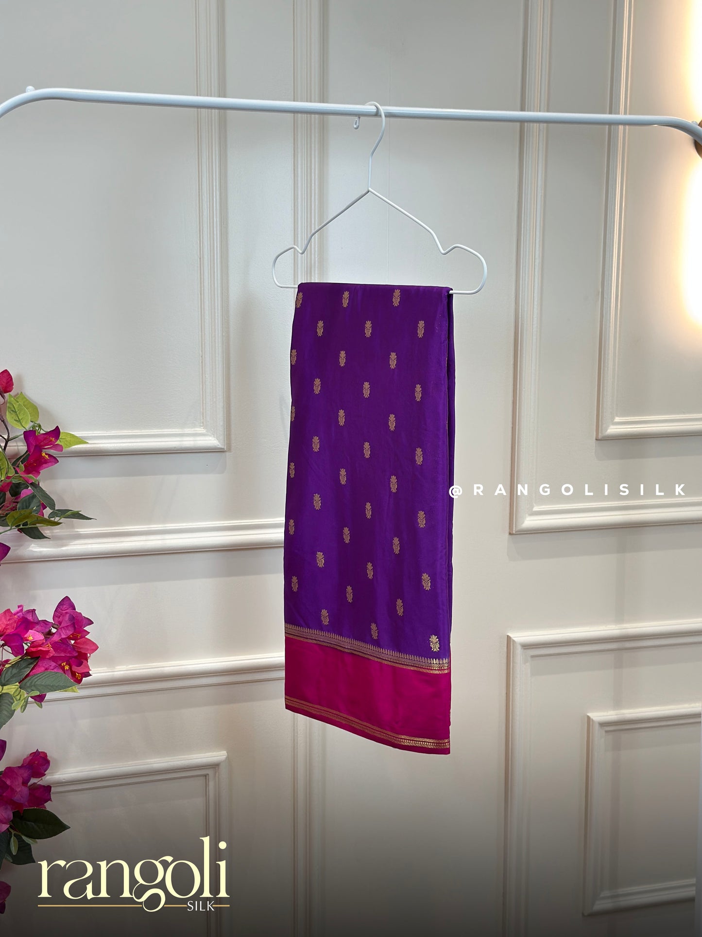 Semi Mysore Silk Sarees with Bentex Border & Zari Butta Designs - Post 929
