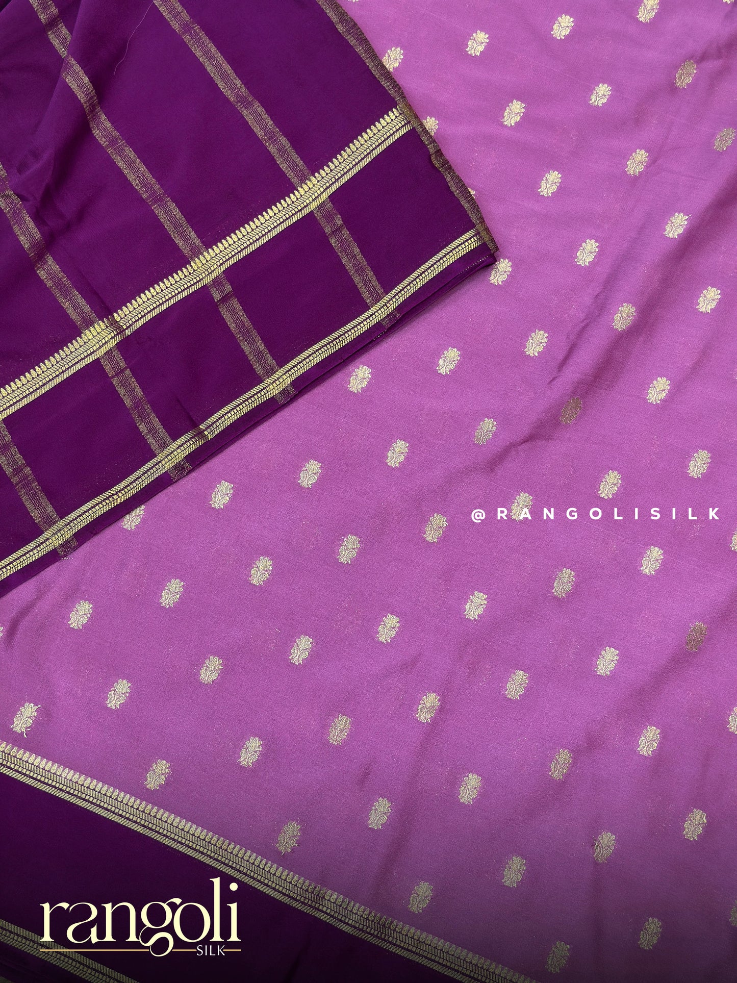 Semi Mysore Silk Sarees with Bentex Border & Zari Butta Designs - Post 929
