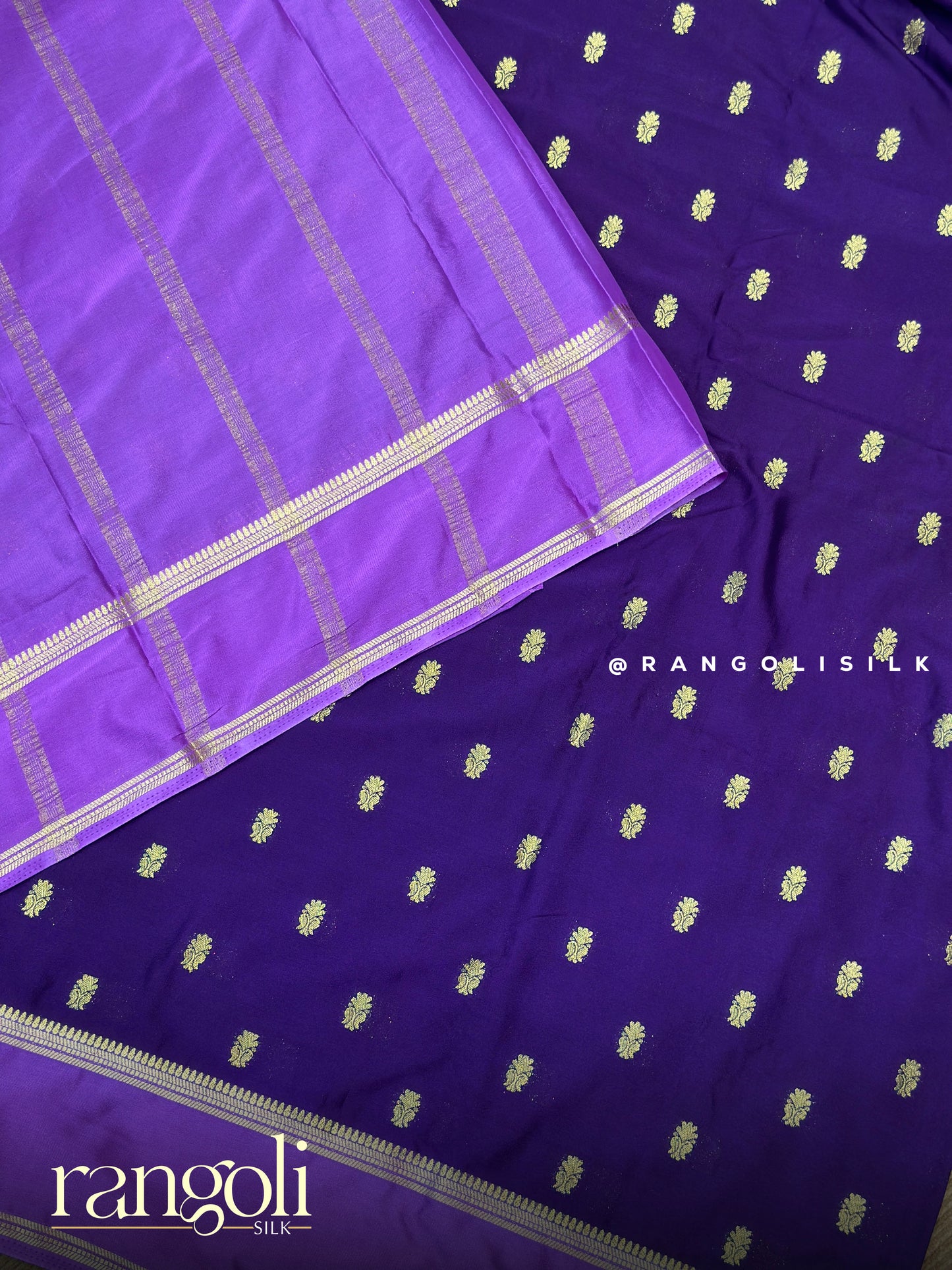 Semi Mysore Silk Sarees with Bentex Border & Zari Butta Designs - Post 929