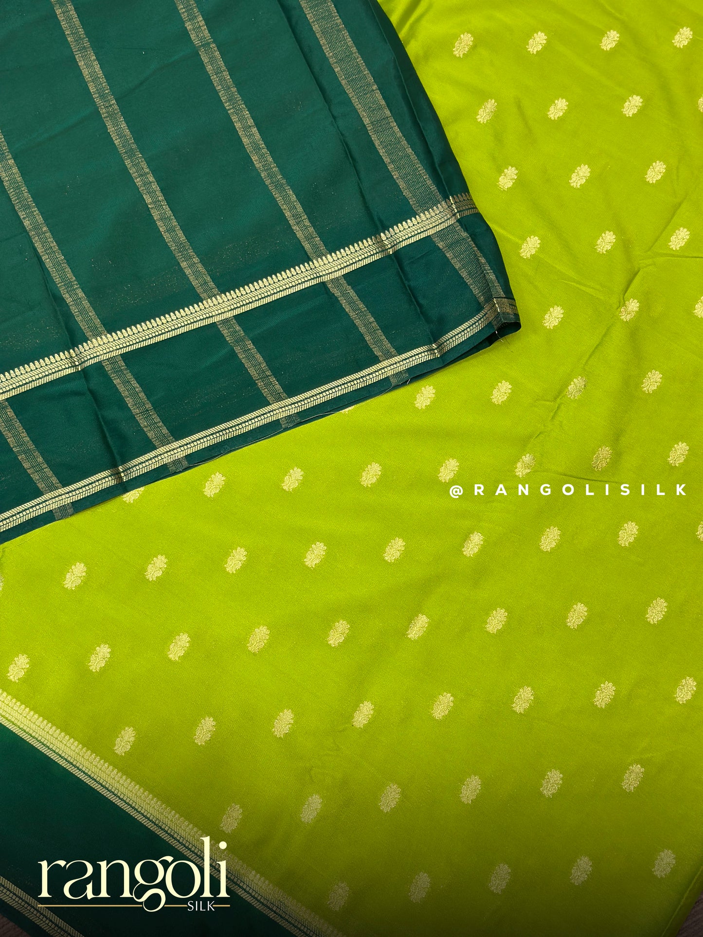 Semi Mysore Silk Sarees with Bentex Border & Zari Butta Designs - Post 929